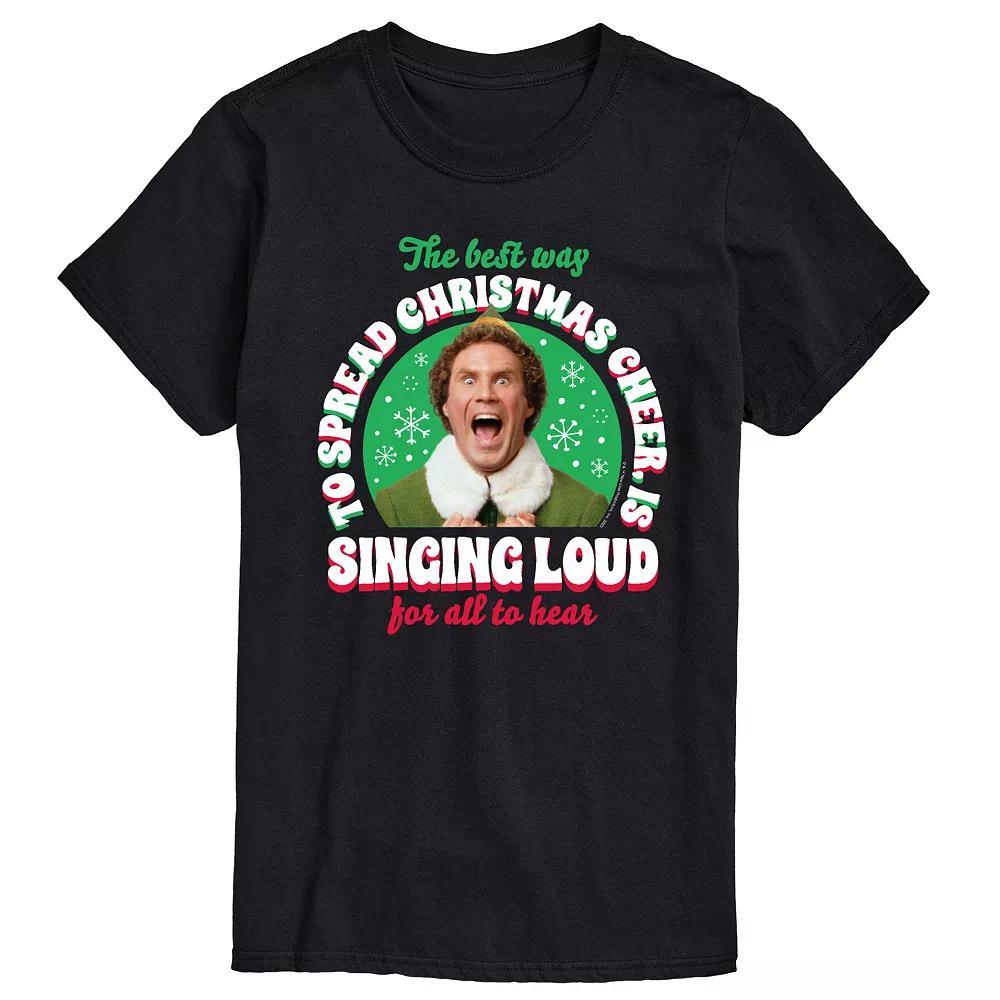 Big & Tall Elf Singing Elf Graphic Tee, Men's, Size: XL Tall, Royal Blue Product Image