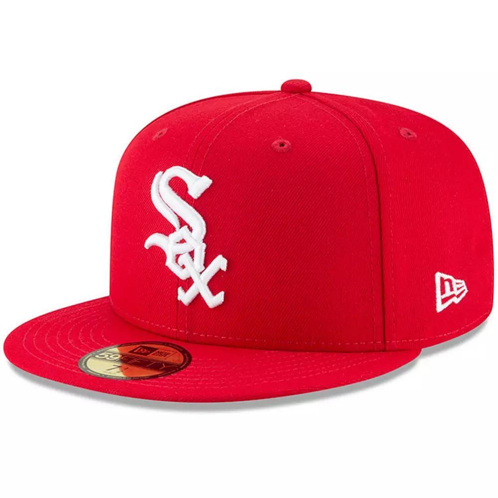 Men's New Era Red Chicago White Sox Fashion Color Basic 59FIFTY Fitted Hat, Size: 7 Product Image