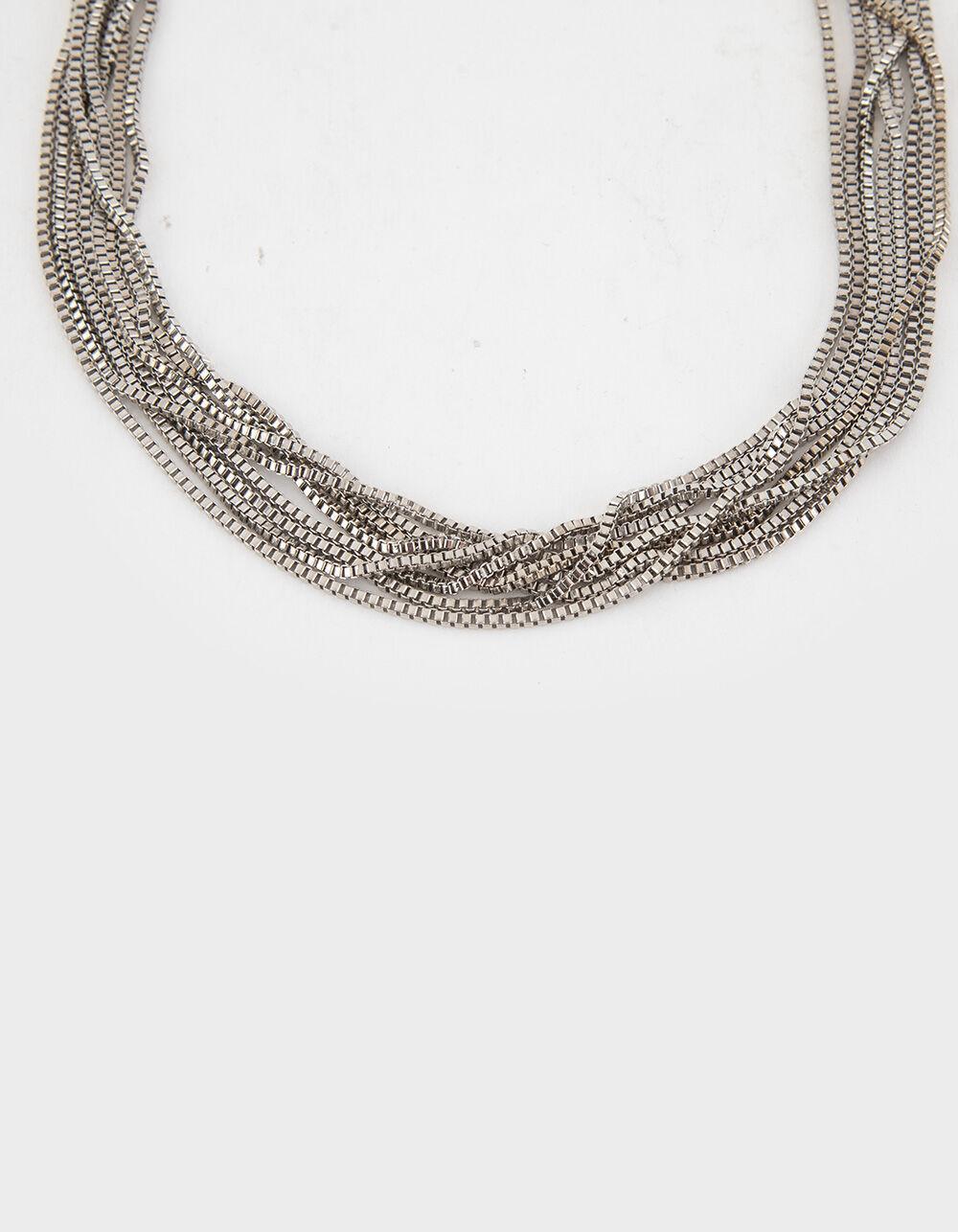 FULL TILT Layered Chain Necklace - SILVER Product Image