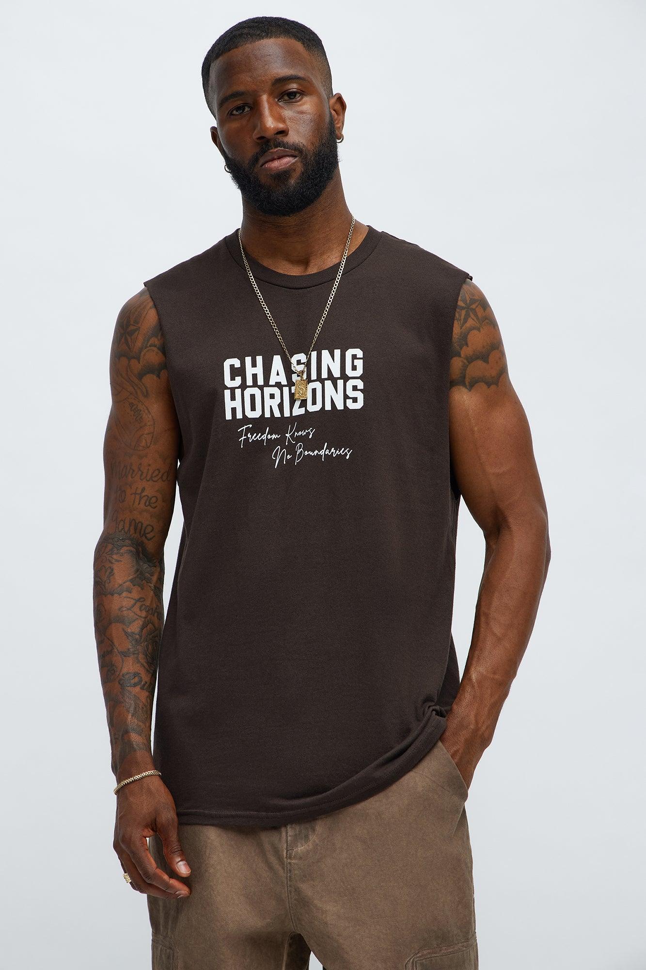 Chasing Horizons Muscle Tee - Brown Male Product Image