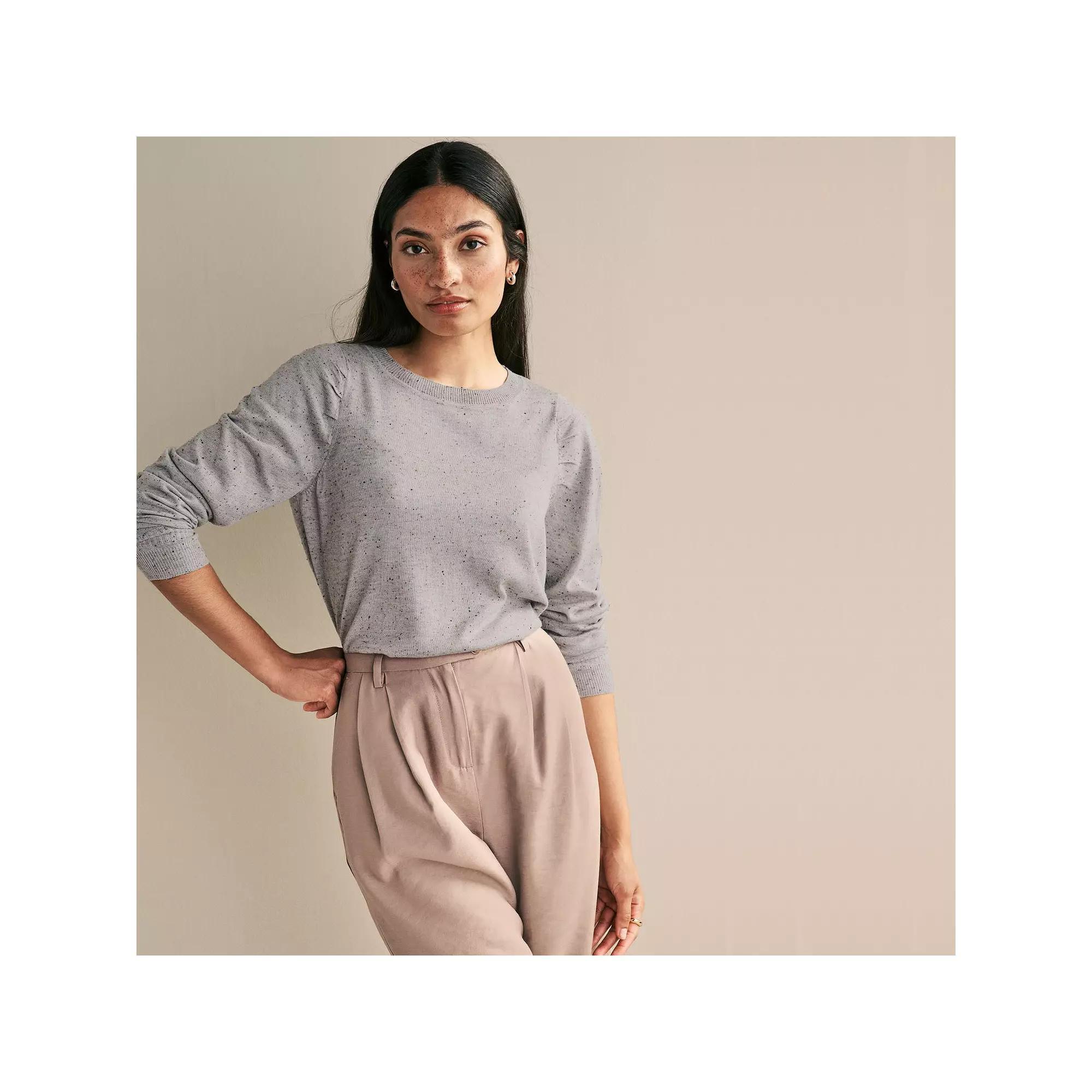 Women's NEXT Long Sleeve Knit Top, Size: Small, Gray Product Image