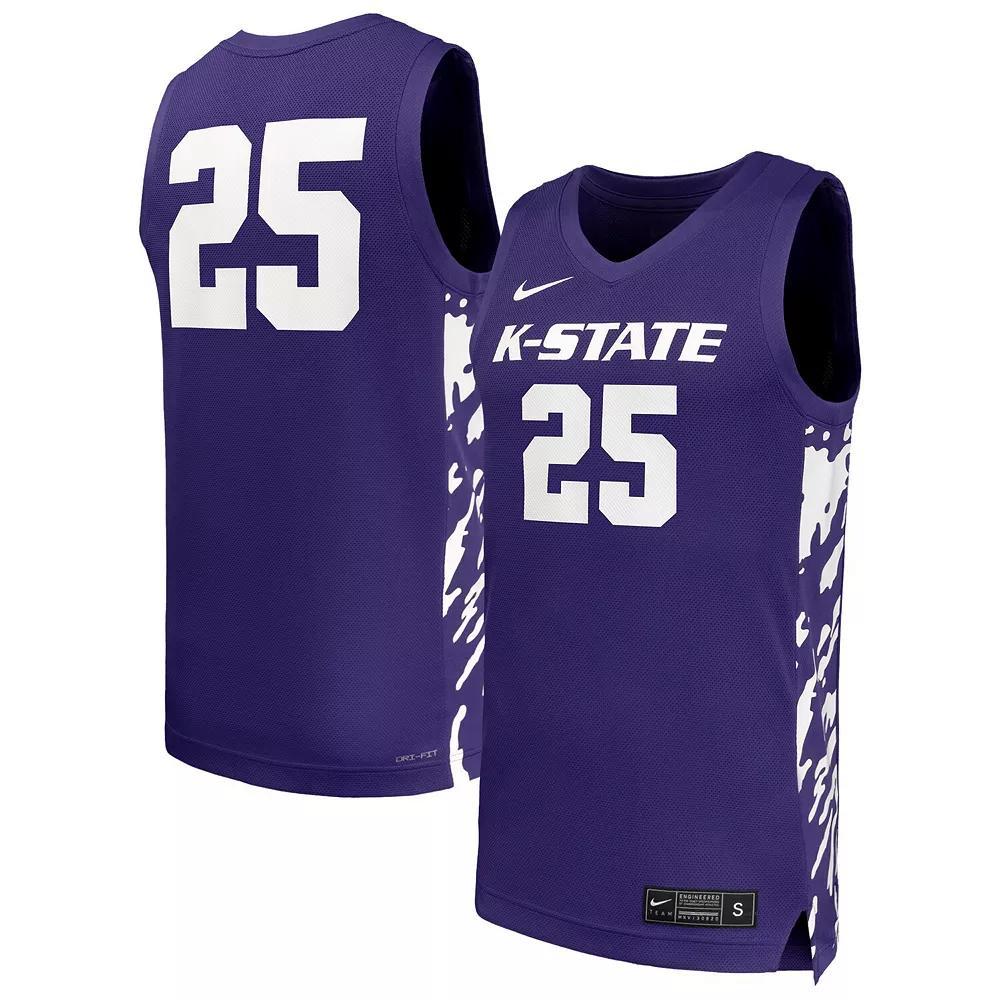 Men's Nike #25 Purple Kansas State Wildcats Replica Basketball Jersey, Size: Medium Product Image