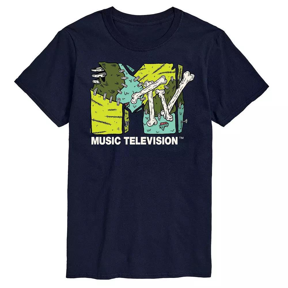Big & Tall MTV Halloween Logo Graphic Tee, Mens Blue Product Image