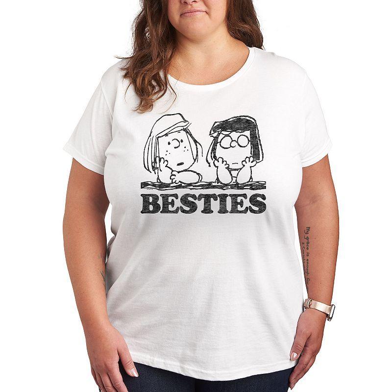 Plus Peanuts Patty & Marcie Besties Graphic Tee, Womens Product Image