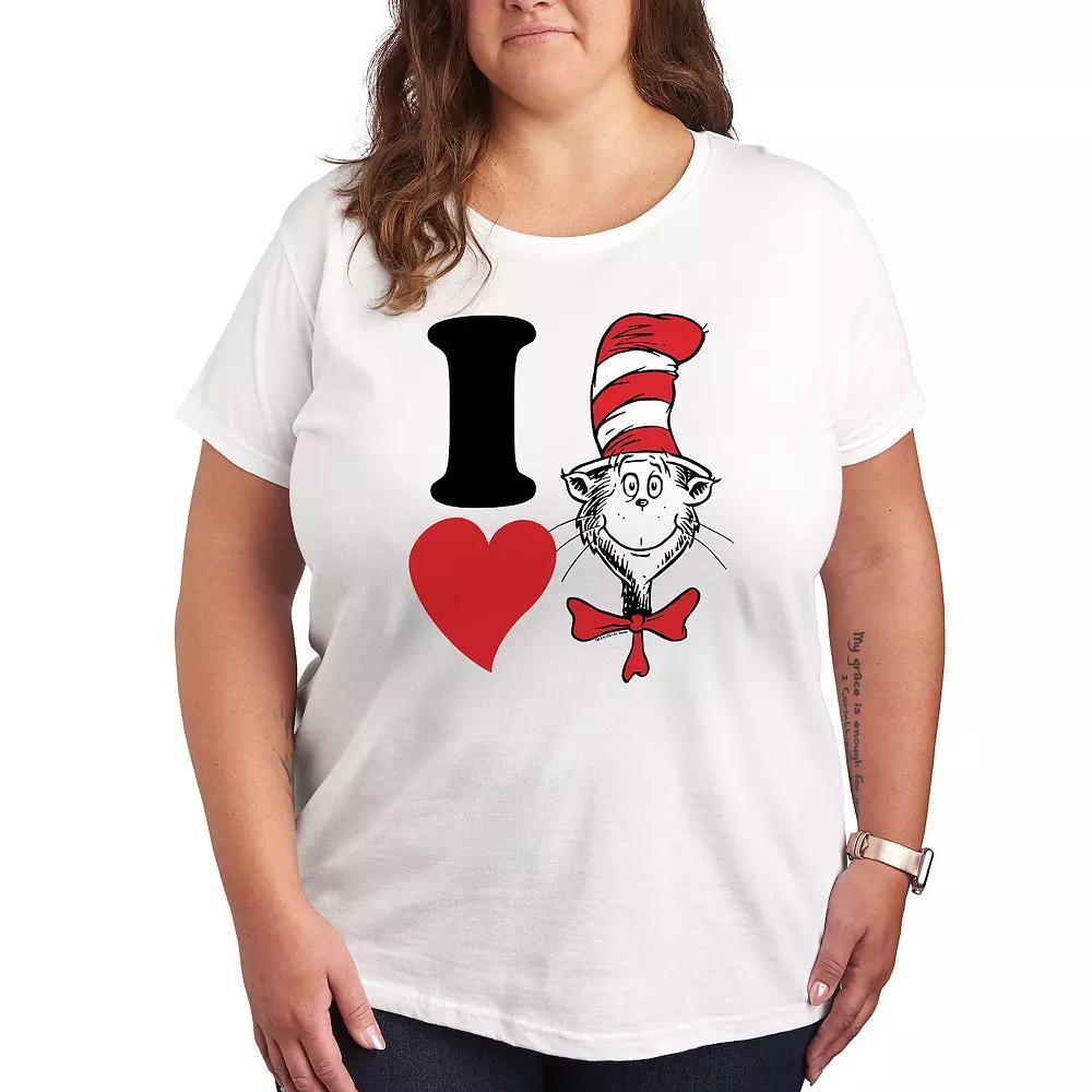 Plus Size Dr. Seuss I Love Cat In The Hat Graphic Tee, Womens Product Image
