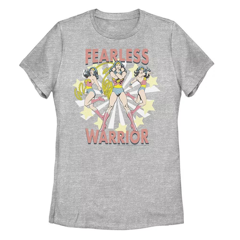 Juniors' DC Comics Wonder Woman "Fearless Warrior" Graphic Tee, Girl's, Size: Small, Athletic Grey Product Image