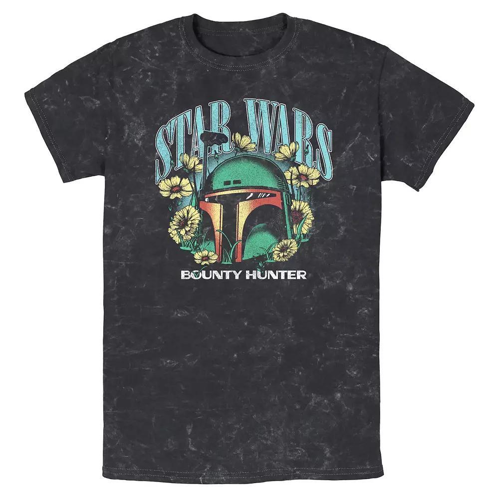 Men's Star Wars Spring Bounty Hunter Mineral Wash Graphic Tee, Size: XL, Black Product Image