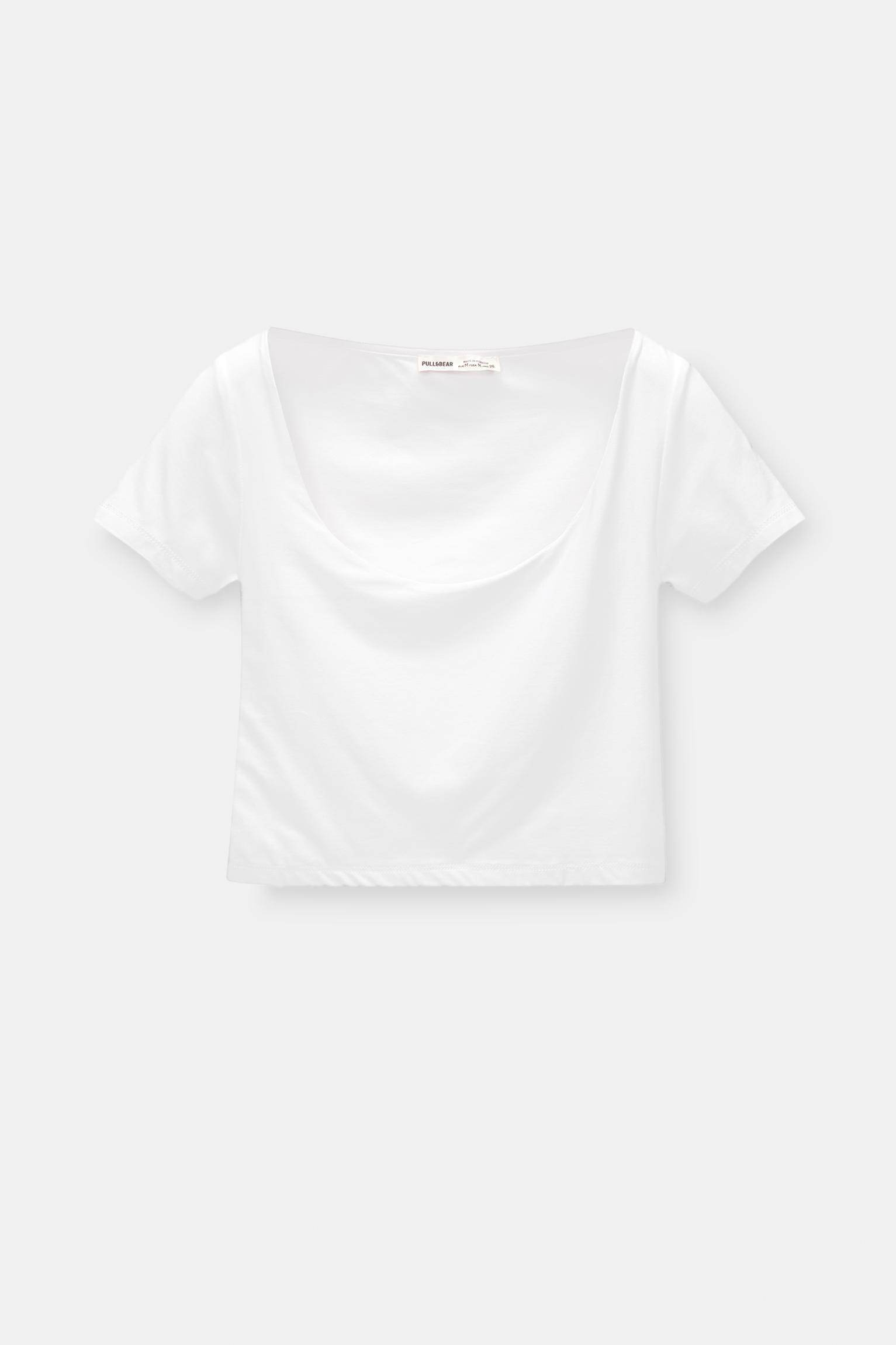 Cropped polyamide T-shirt Product Image