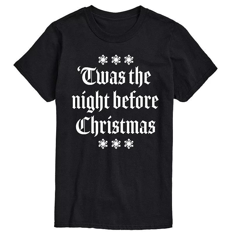 Men's Twas The Night Before Christmas Graphic Tee, Size: Medium, Red Product Image