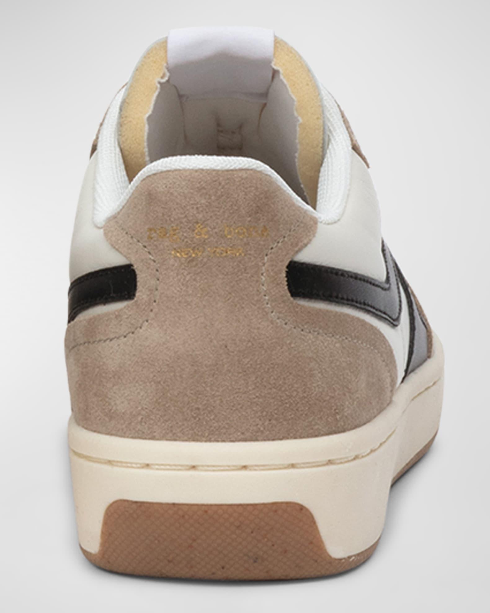 Retro Colorblock Low-Top Court Sneakers Product Image