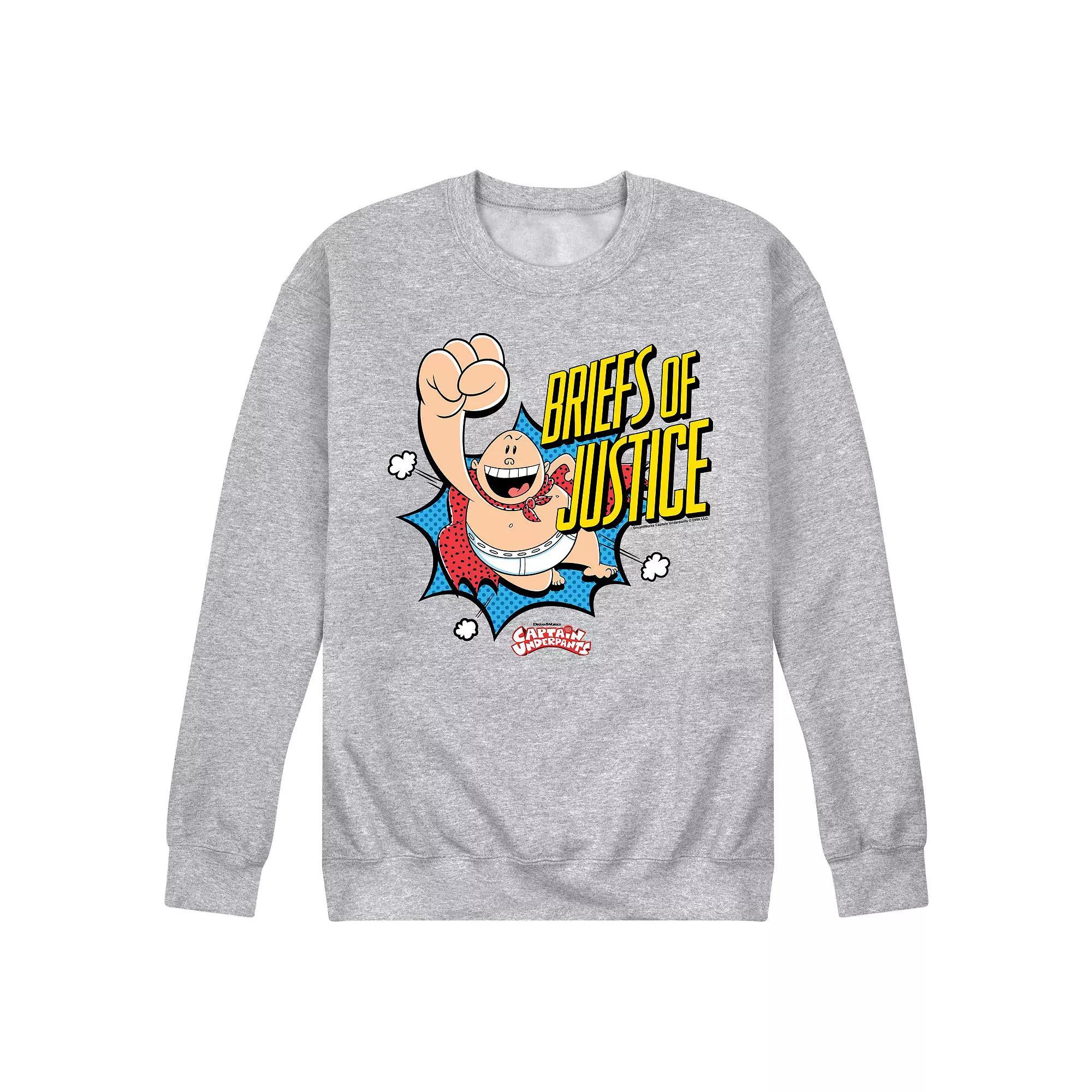 Mens Captain Underpants Justice Fleece Sweatshirt Product Image