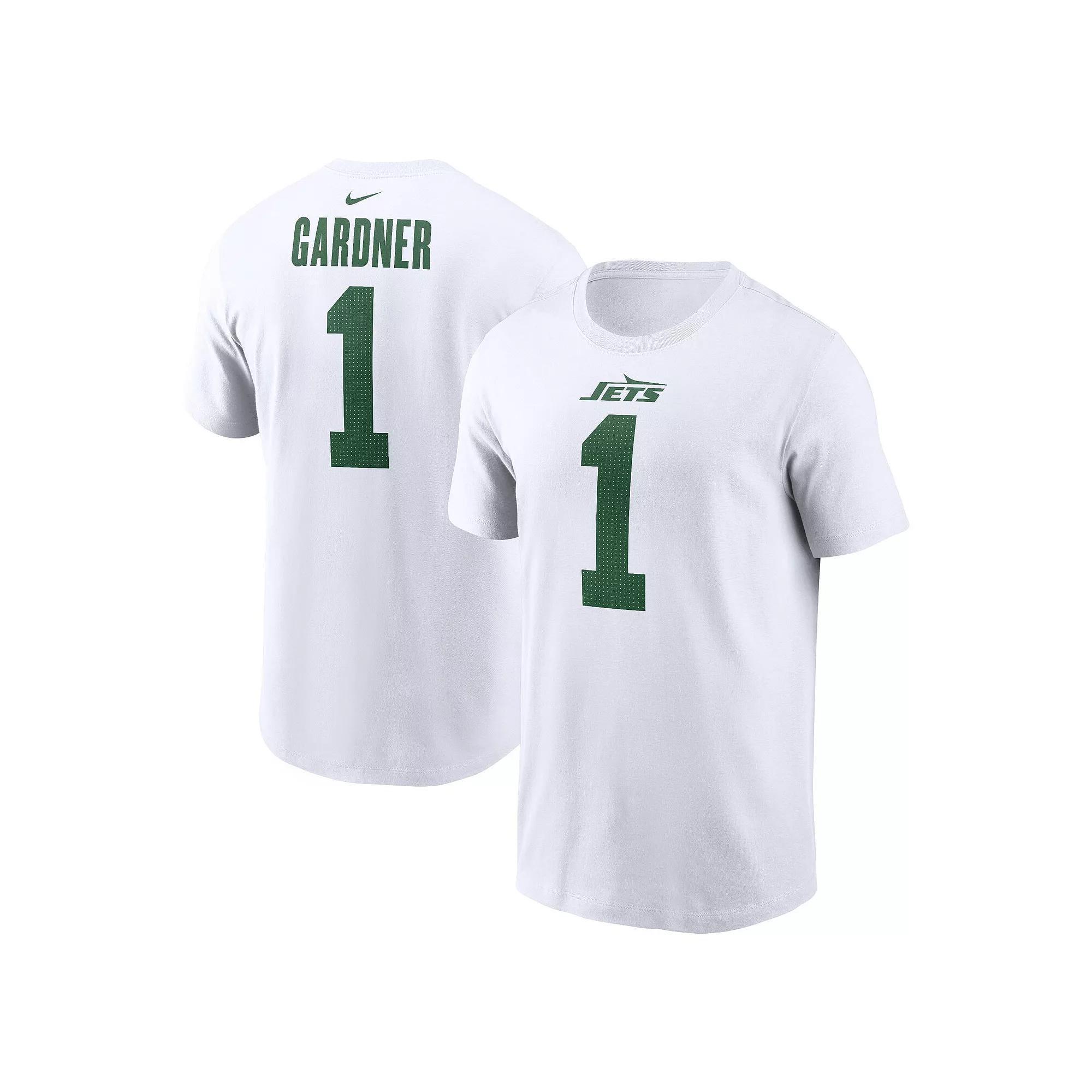 Mens Nike Ahmad Sauce Gardner New York Jets Legacy Player Name & Number T-Shirt Product Image