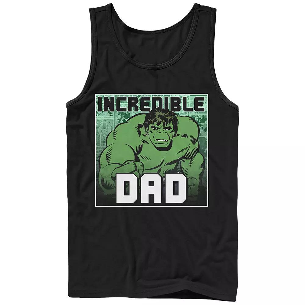 Men's Marvel Hulk Incredible Dad Graphic Tank Top, Size: XL, Black Product Image