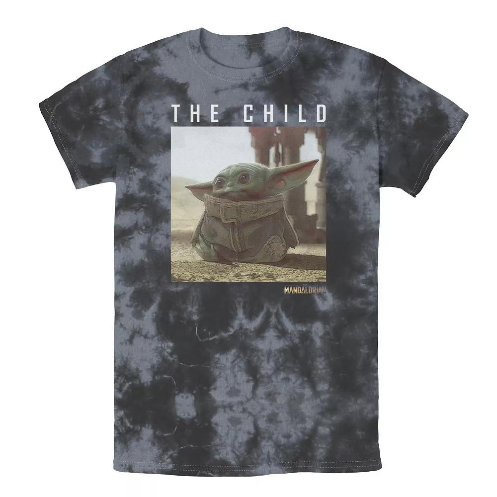 Men's Star Wars The Mandalorian The Child Long Ears Photo Tee, Boy's, Size: Small, Black Grey Product Image
