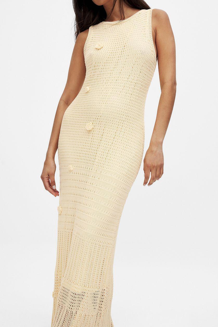 Knitted Crochet Maxi Dress Product Image