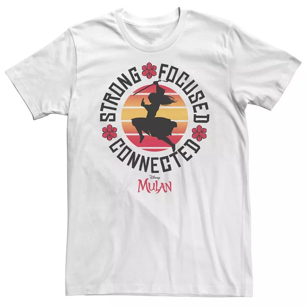 Big & Tall Disney Mulan Live Action Strong Focused Connected Silhouette Tee, Men's, Size: 3XL Tall, White Product Image