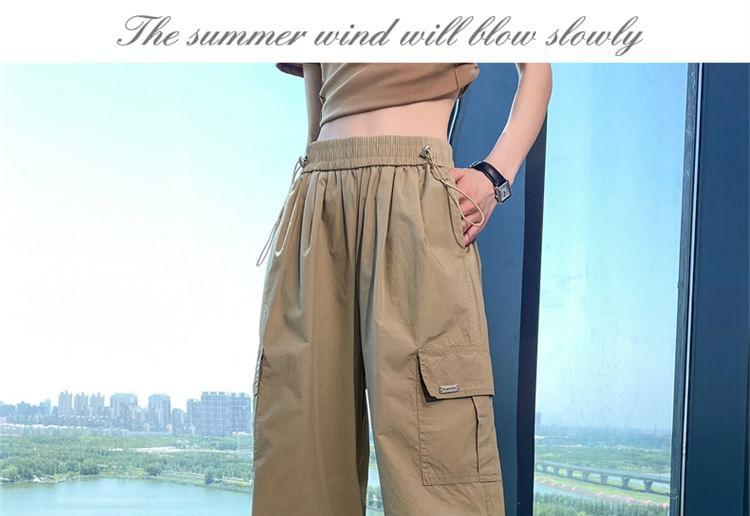High Rise Plain Harem Cargo Pants (Various Designs) Product Image