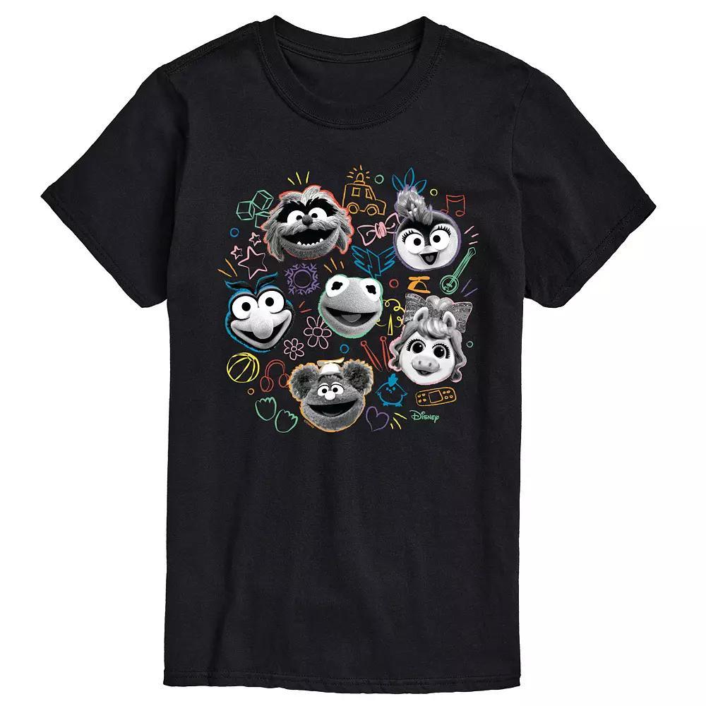 Disneys Muppet Babies Mens Faces Graphic Tee Product Image