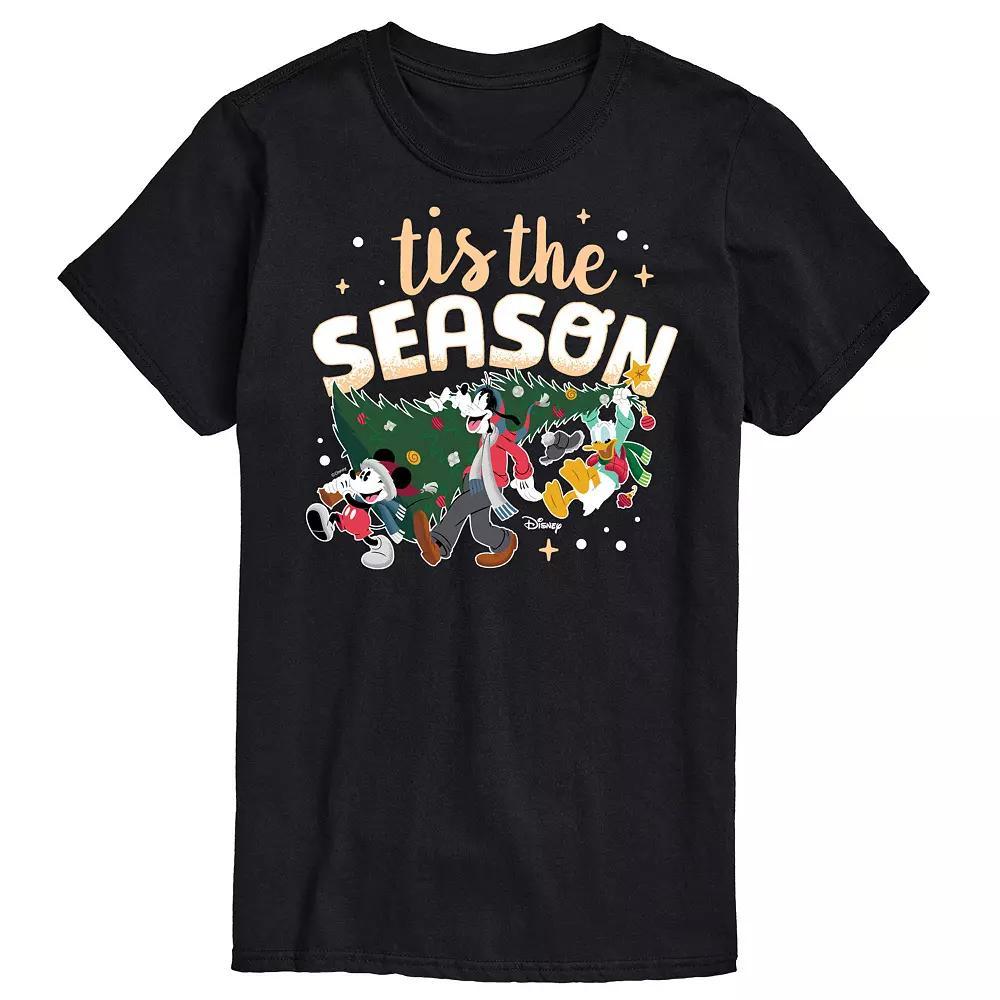 Disney's Mickey Mouse & Friends Men's Tis The Season Graphic Tee, Size: Small, Blue Product Image