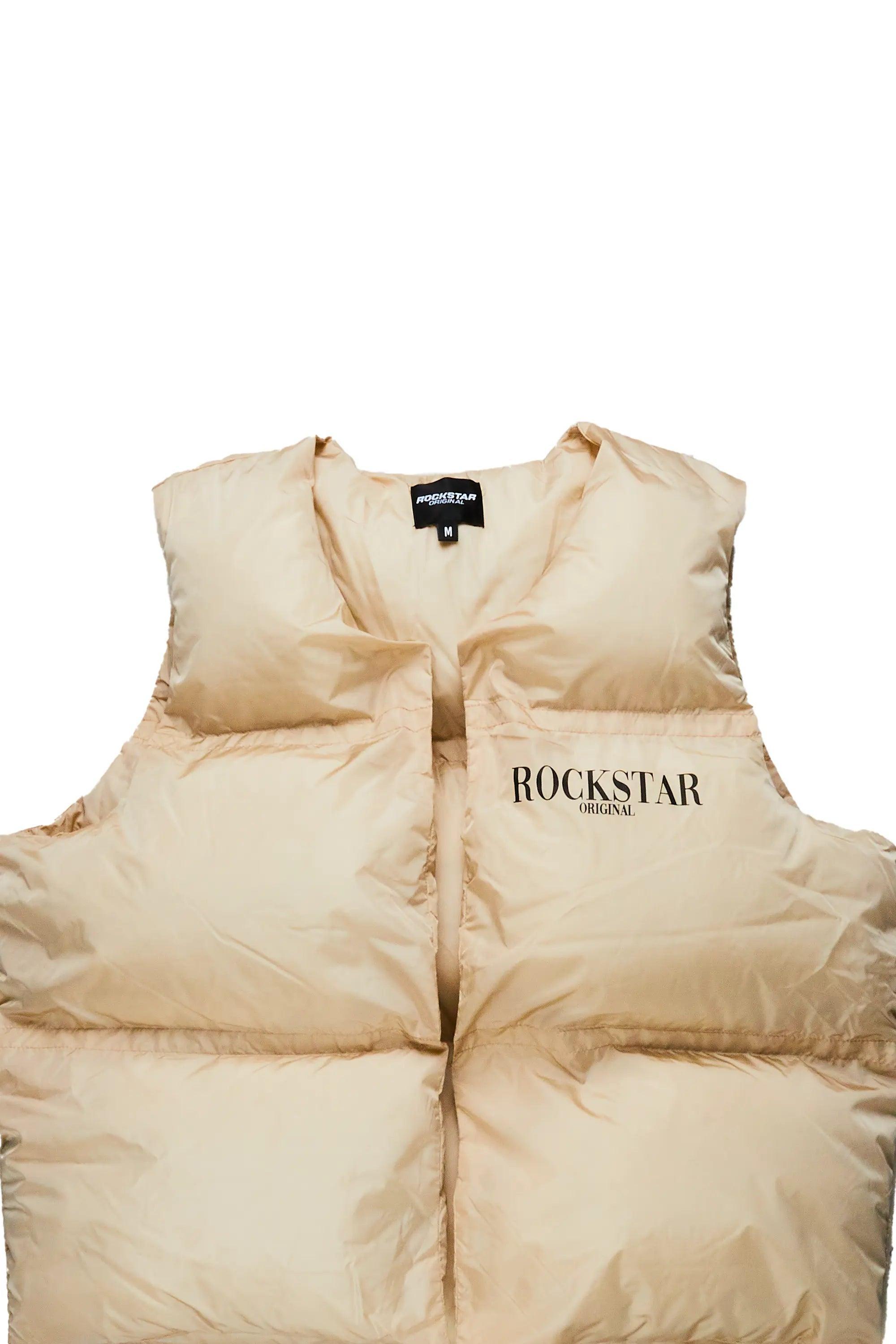 Frederick Beige Puffer Vest Male Product Image