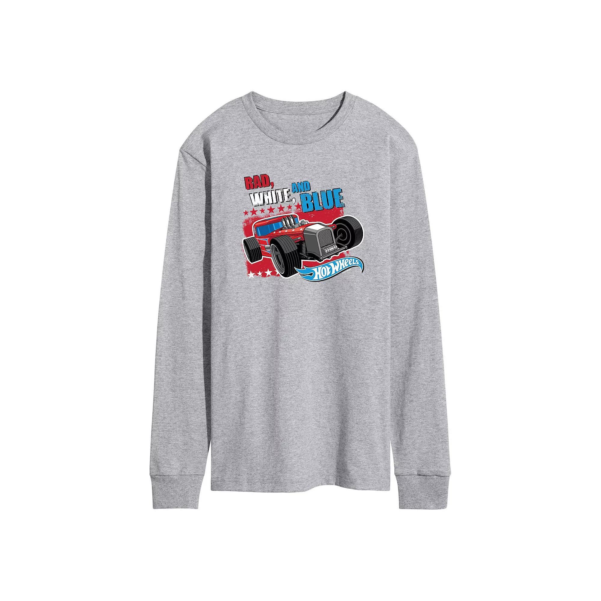 Mens Hot Wheels Rad White Blue Tee Product Image