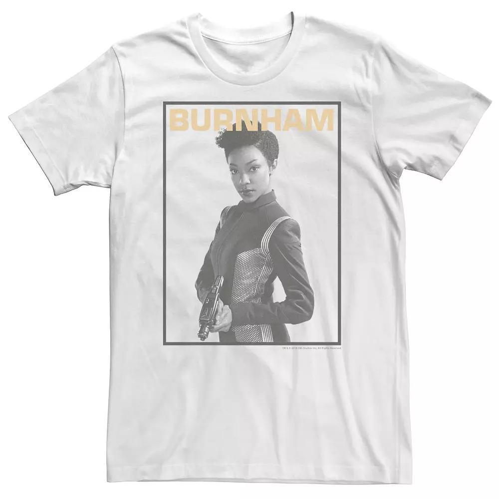 Big & Tall Star Trek Discovery Burnham Greyscale Pose Tee, Men's, Size: 3XL, White Product Image