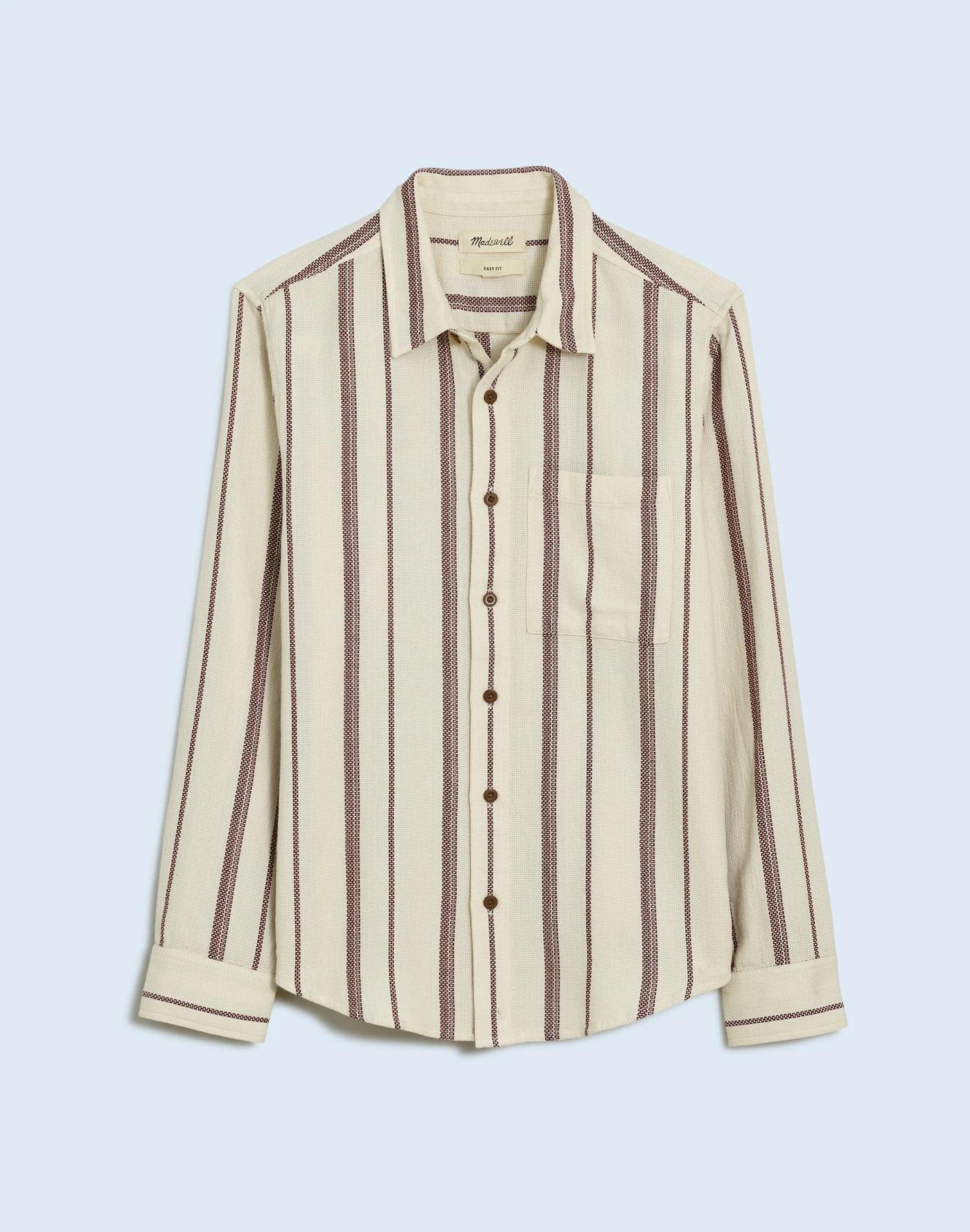Easy Long-Sleeve Shirt in Cotton Dobby Product Image