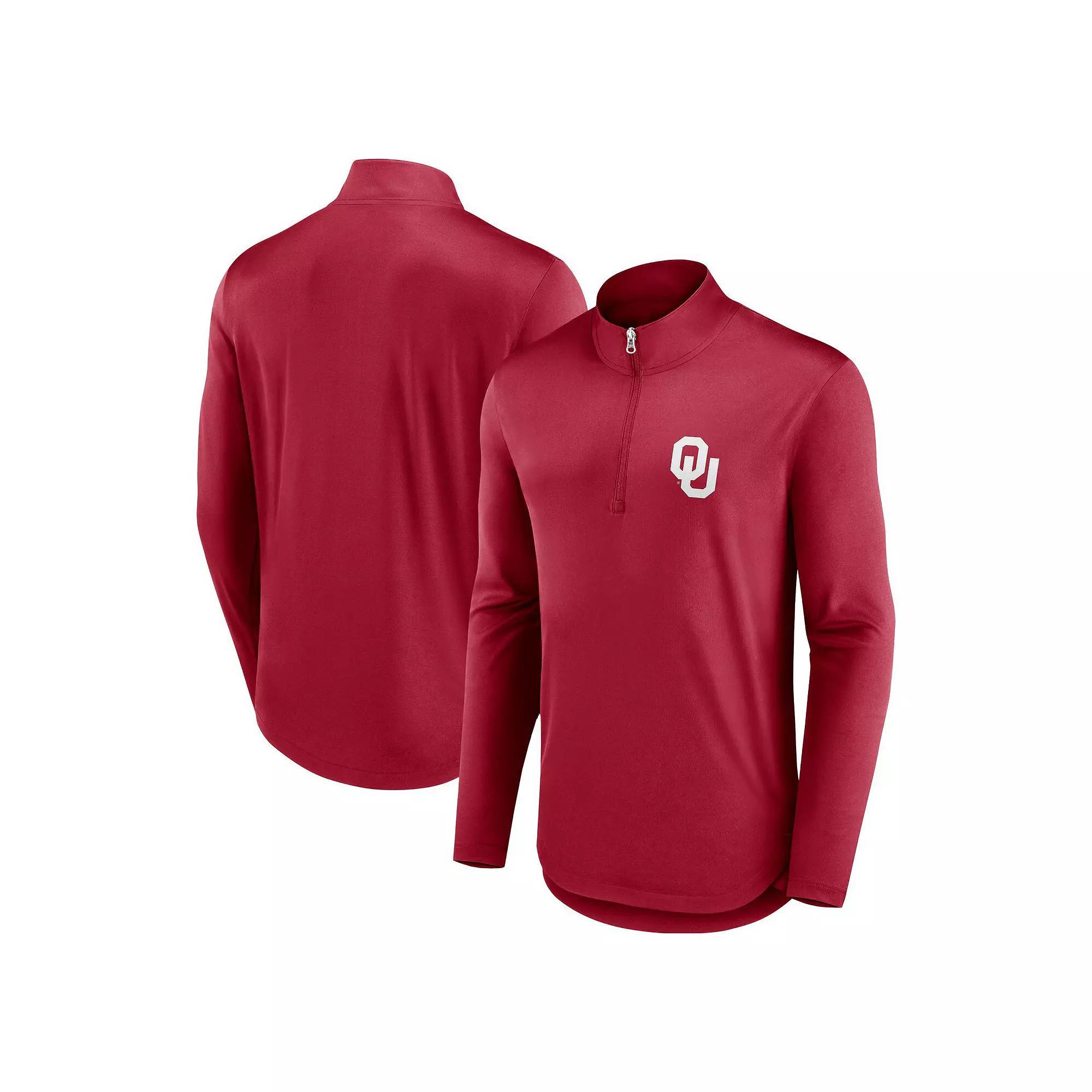 Men's Fanatics Branded Green Oregon Ducks Quarterback Mock Neck Quarter-Zip Top, Size: Large Product Image