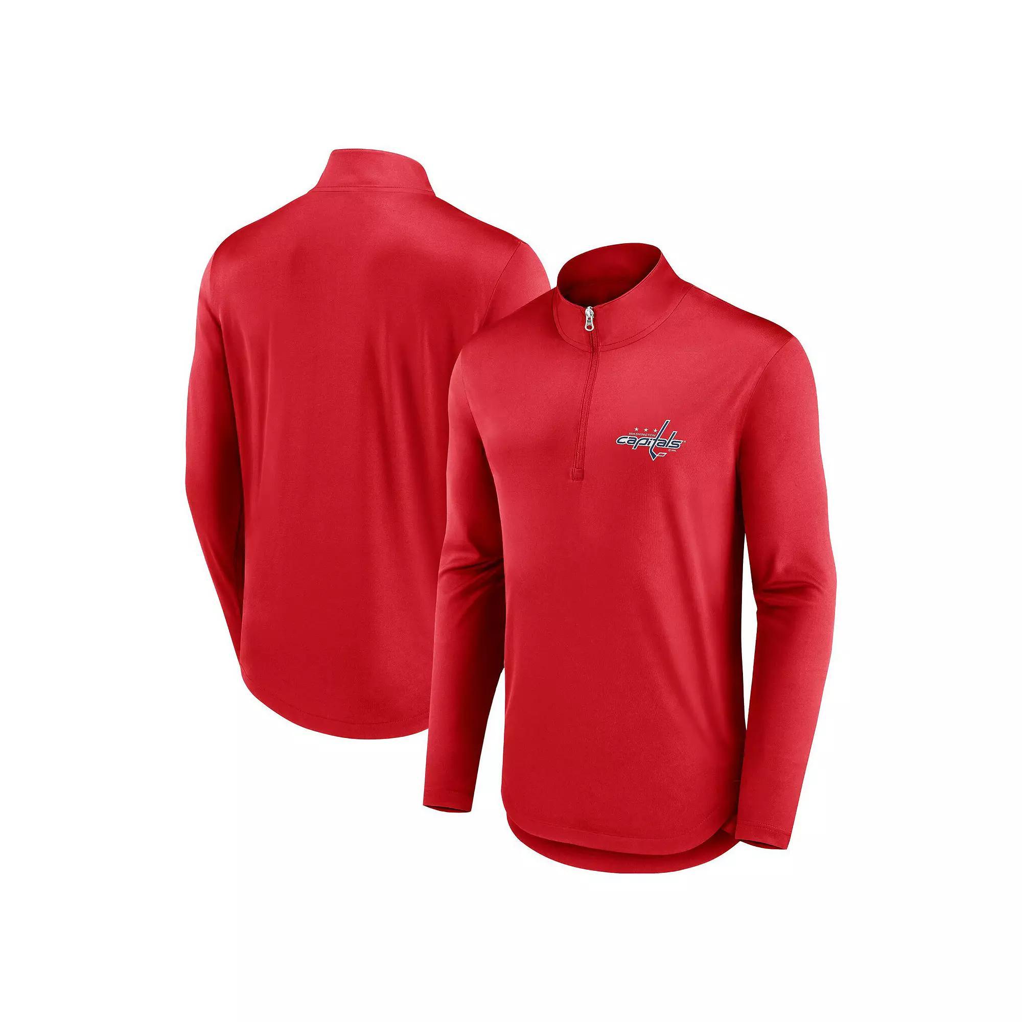 Men's Fanatics Branded Green Oregon Ducks Quarterback Mock Neck Quarter-Zip Top, Size: Large Product Image