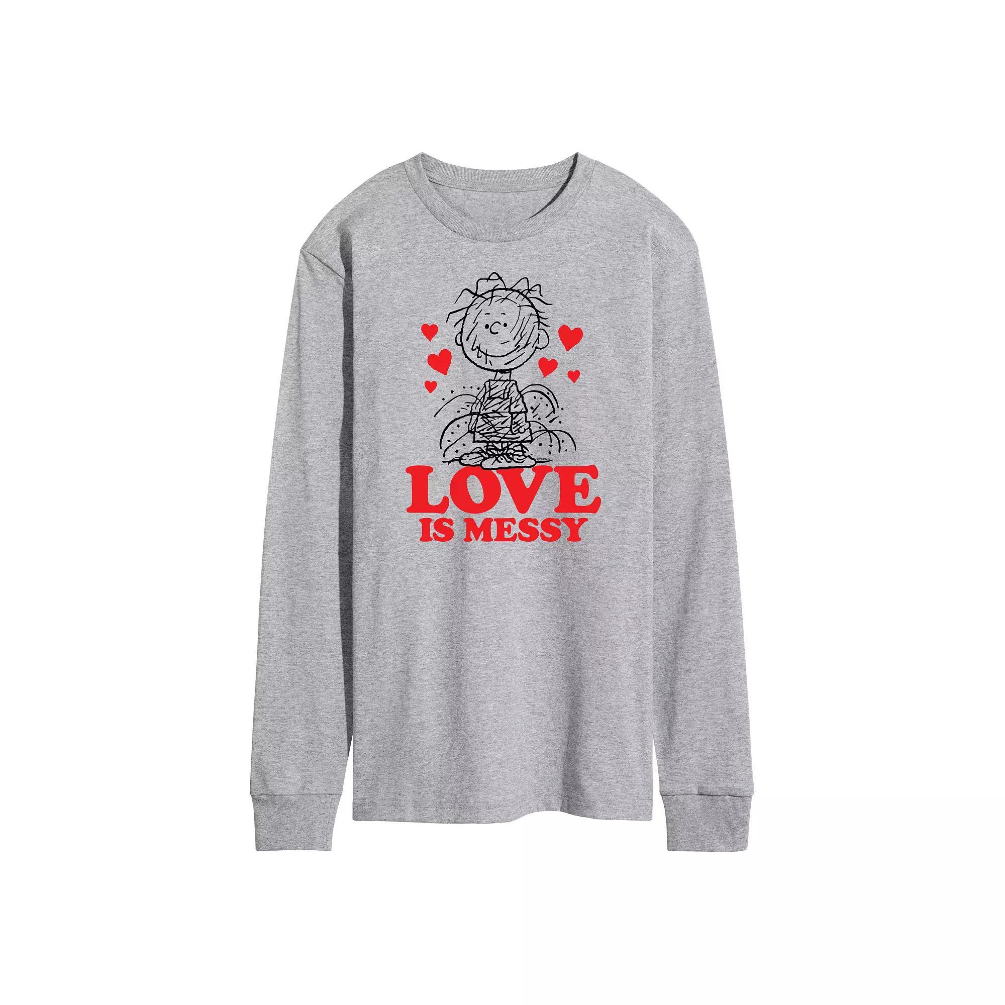 Mens Peanuts Pigpen Love Is Misery Long Sleeve Tee Product Image