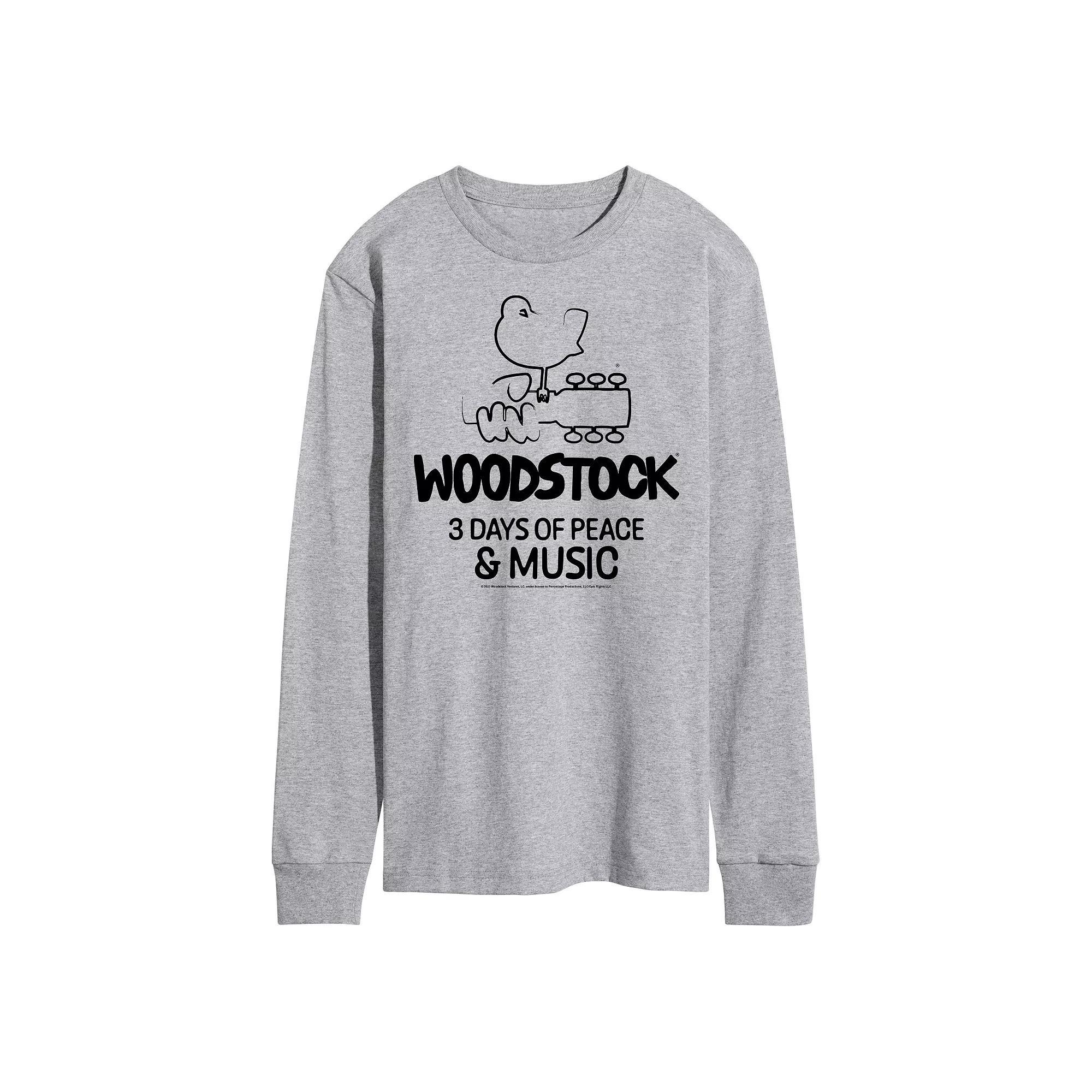 Mens Woodstock 3 Days Of Peace And Music Long Sleeve Graphic Tee Product Image