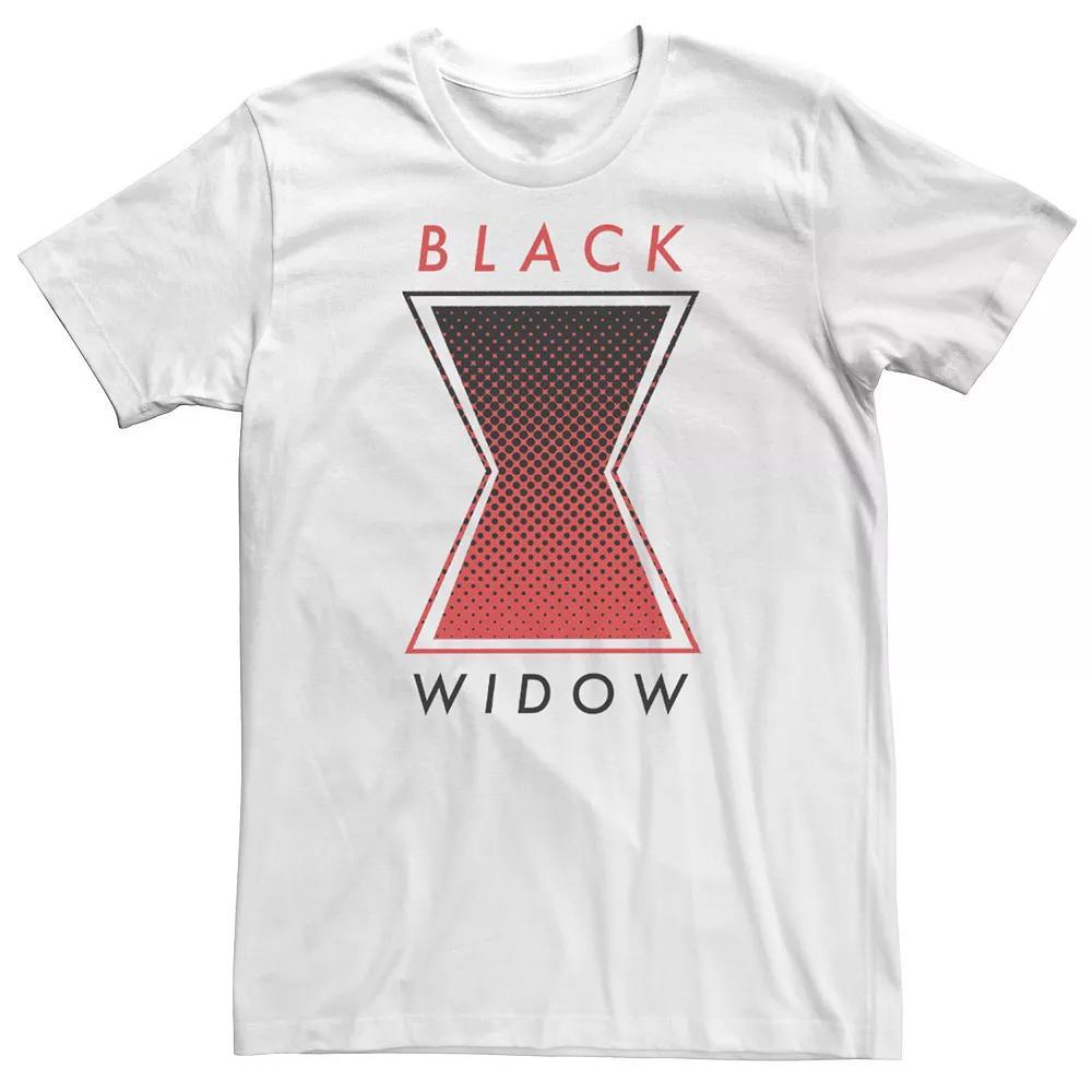Big & Tall Marvel Black Widow Halftone Logo Tee, Men's, Size: 4XL, White Product Image