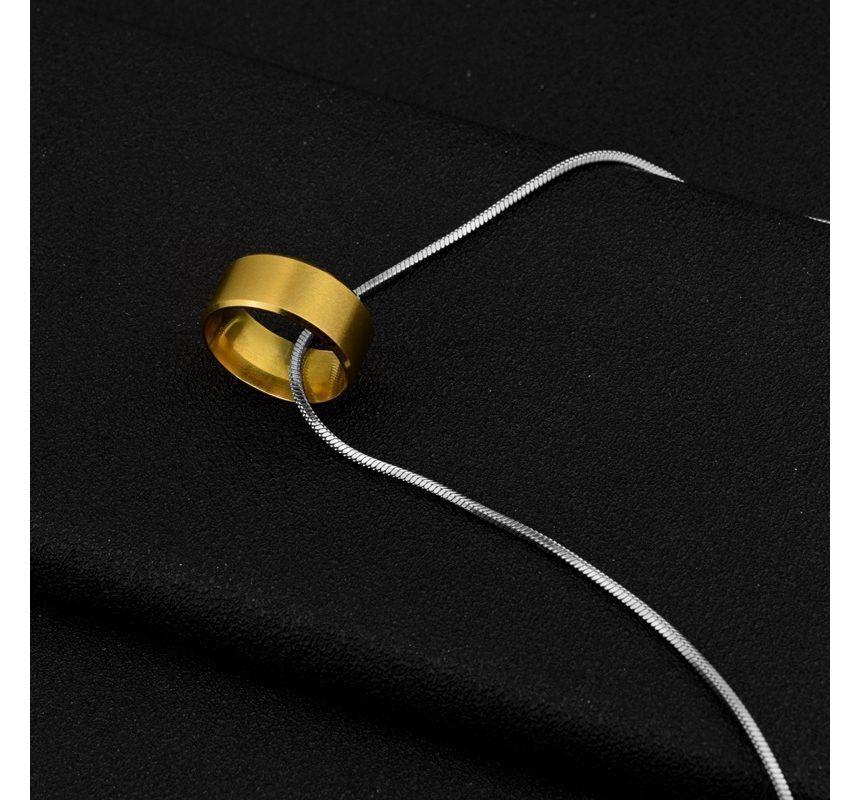 Ring Pendant Stainless Steel Necklace Product Image