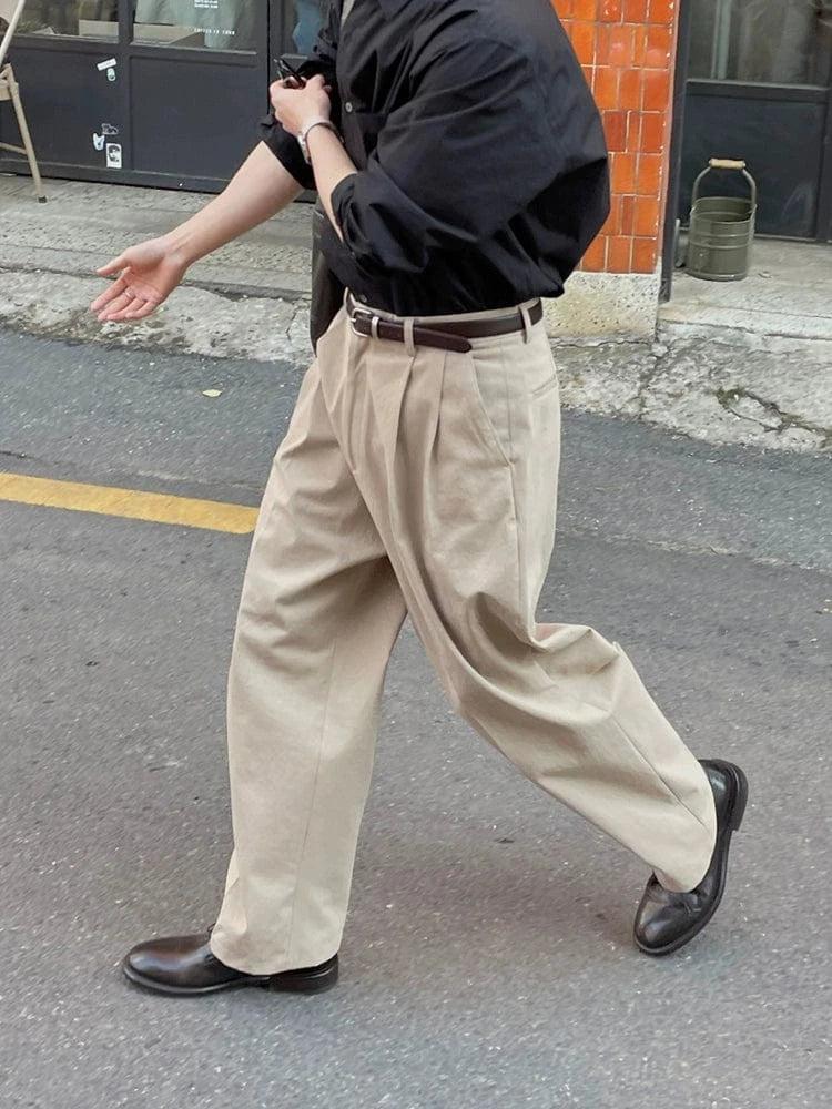 RT No. 19024 PLEATED STRAIGHT PANTS Product Image