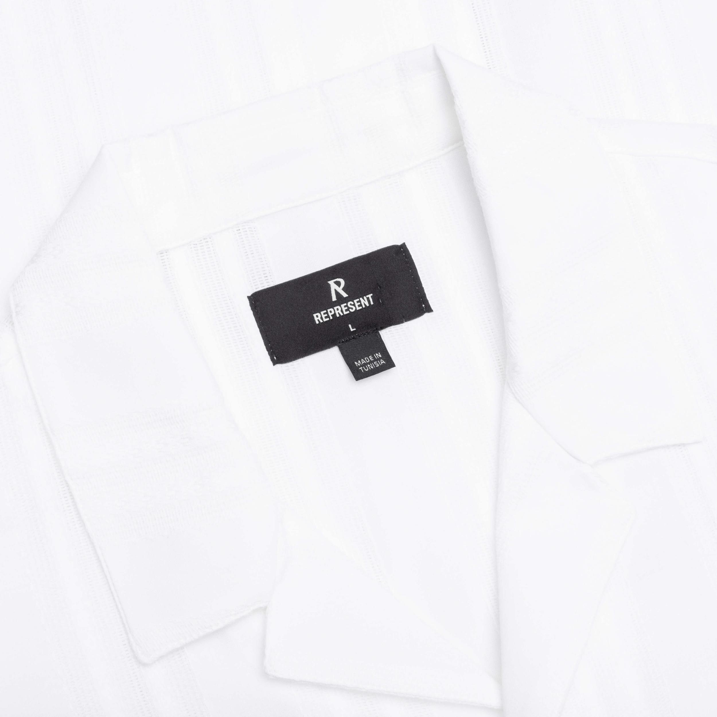 Embroidered Bowling Shirt - Antique White Male Product Image