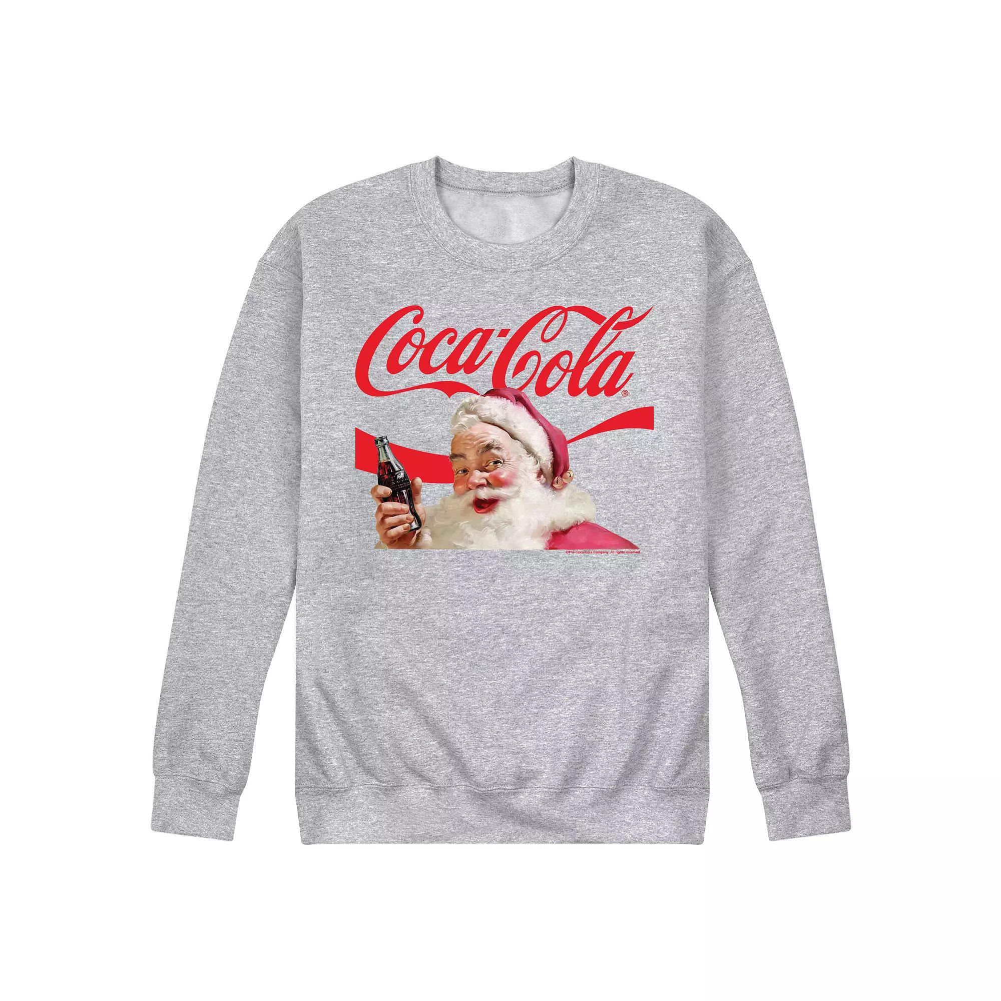 Mens CocaCola Santa Closeup Sweatshirt Product Image