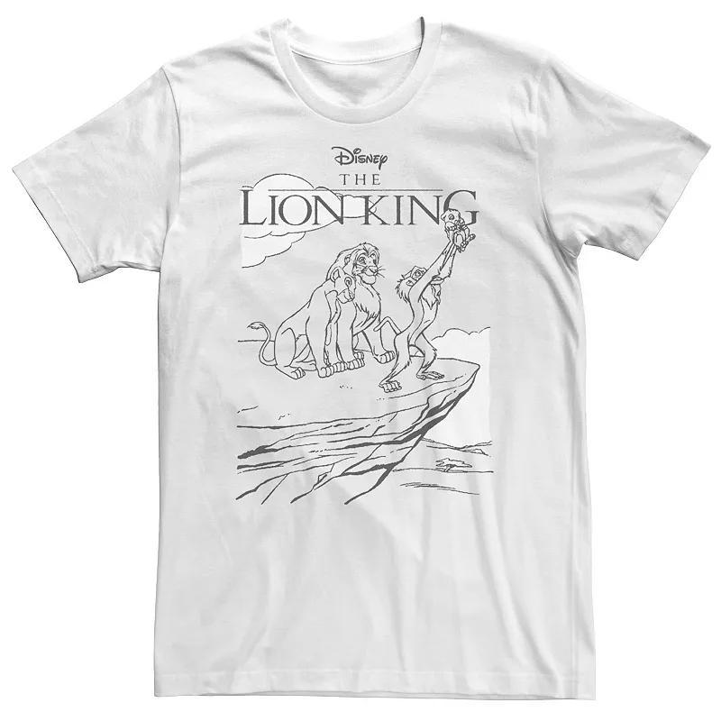 Big & Tall Disney The Lion King Pride Rock Line Art Tee, Men's, Size: 4XL Tall, Athletic Grey Product Image