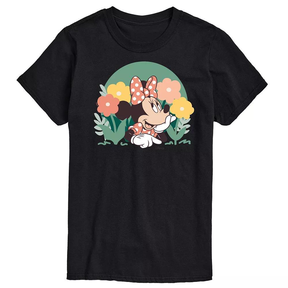 Disney's Minnie Mouse Men's Flowers Graphic Tee, Size: XL, Blue Product Image