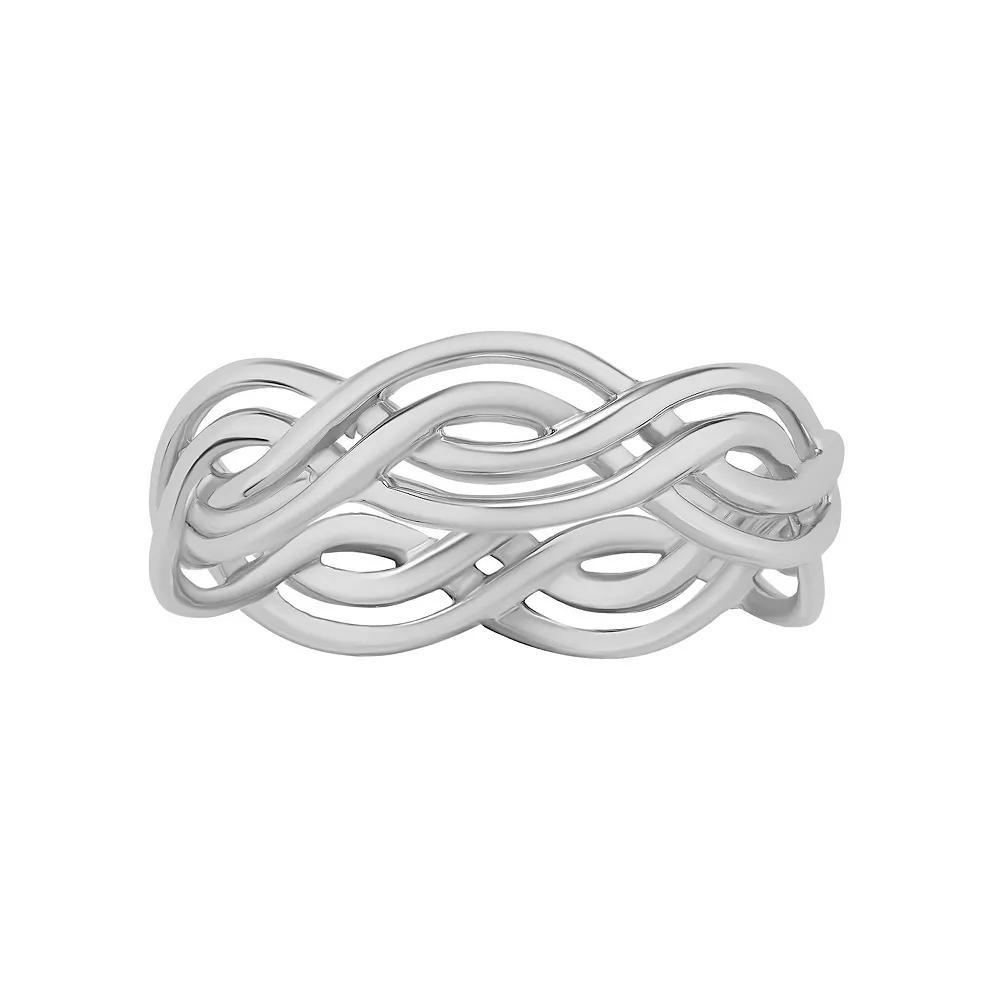 PRIMROSE Sterling Silver Interwoven Ring, Women's, Size: 7 Product Image