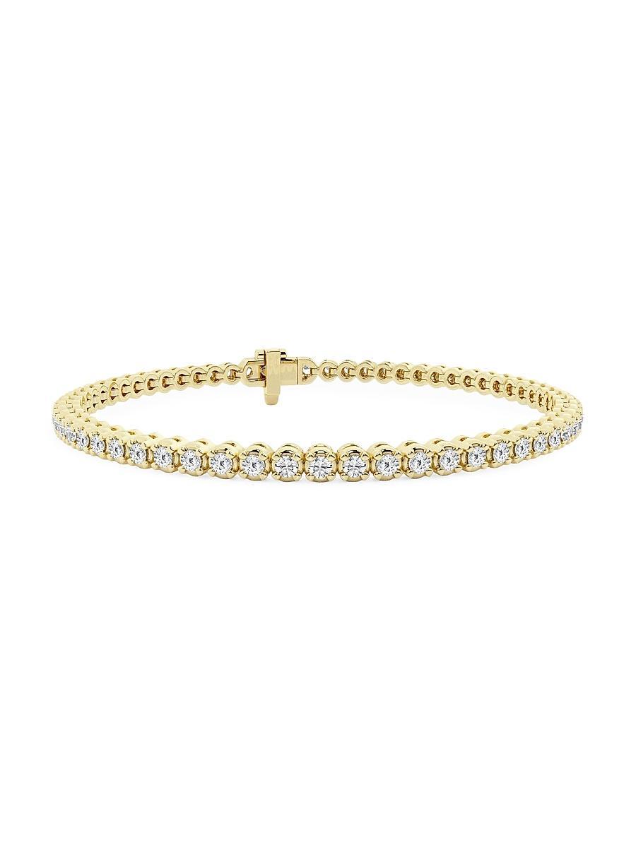Womens 14K White Gold & Round Lab-Grown Diamond 4-Prong Tennis Bracelet/2.00-15.00 TCW Product Image
