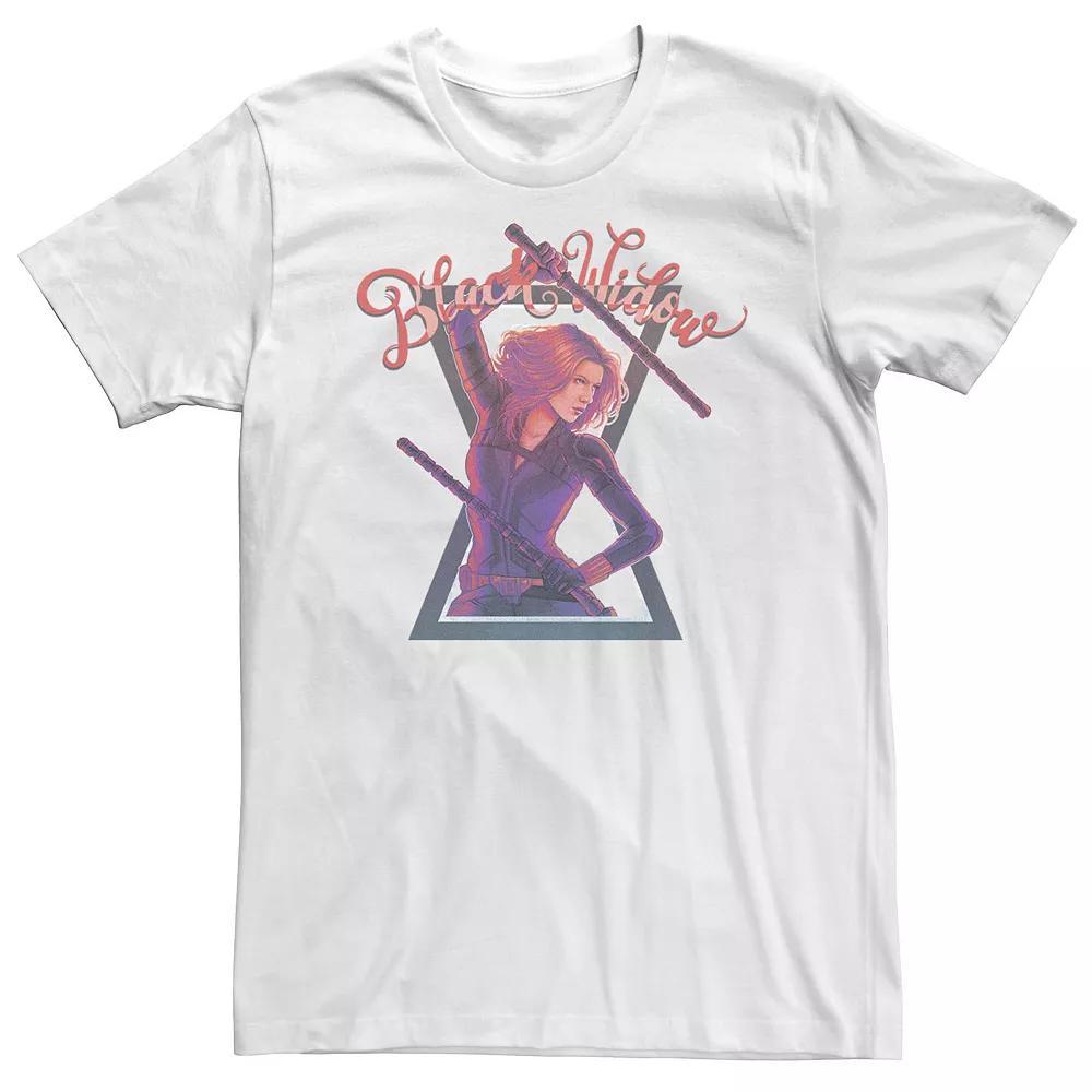 Big & Tall Marvel Black Widow Purple Hue Portrait Tee, Men's, Size: 3XL, White Product Image