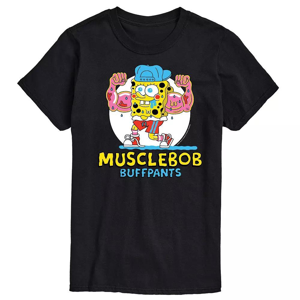 Mens SpongeBob SquarePants MuscleBob Graphic Tee Product Image