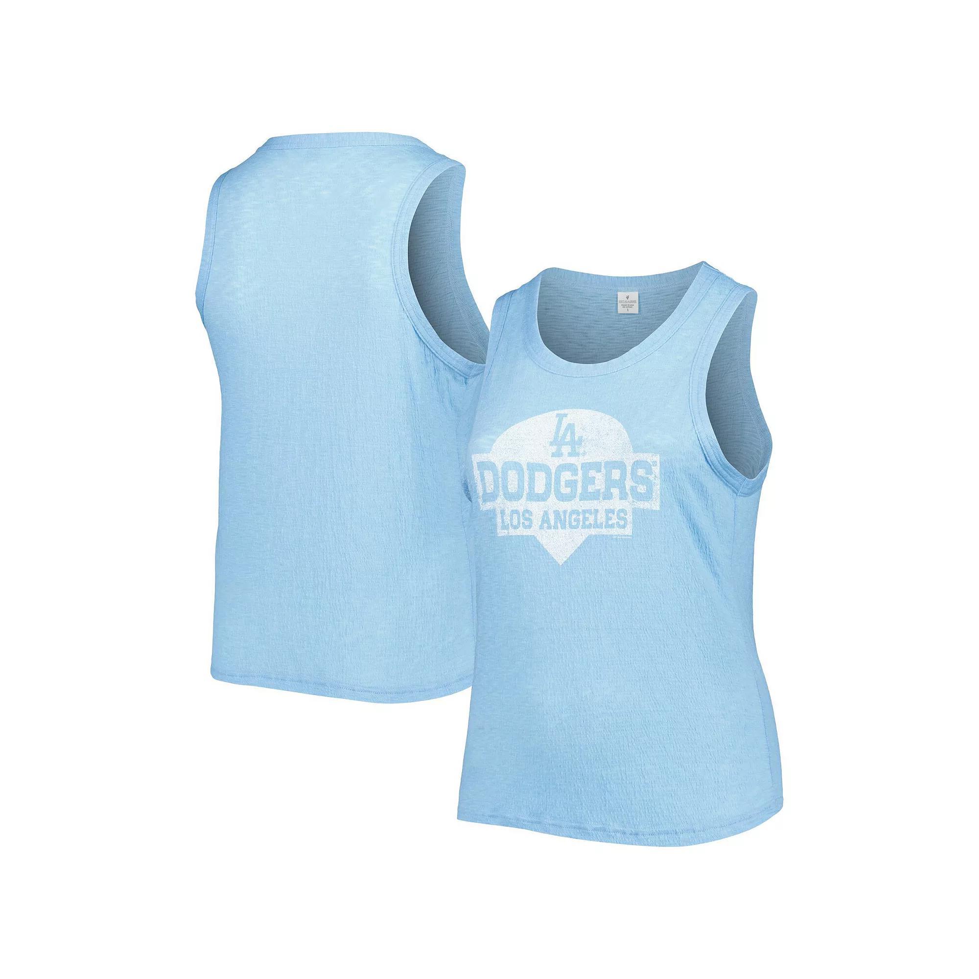 Women's Soft as a Grape Royal Los Angeles Dodgers Plus Size High Neck Tri-Blend Tank Top, Size: 1XL, Blue Product Image