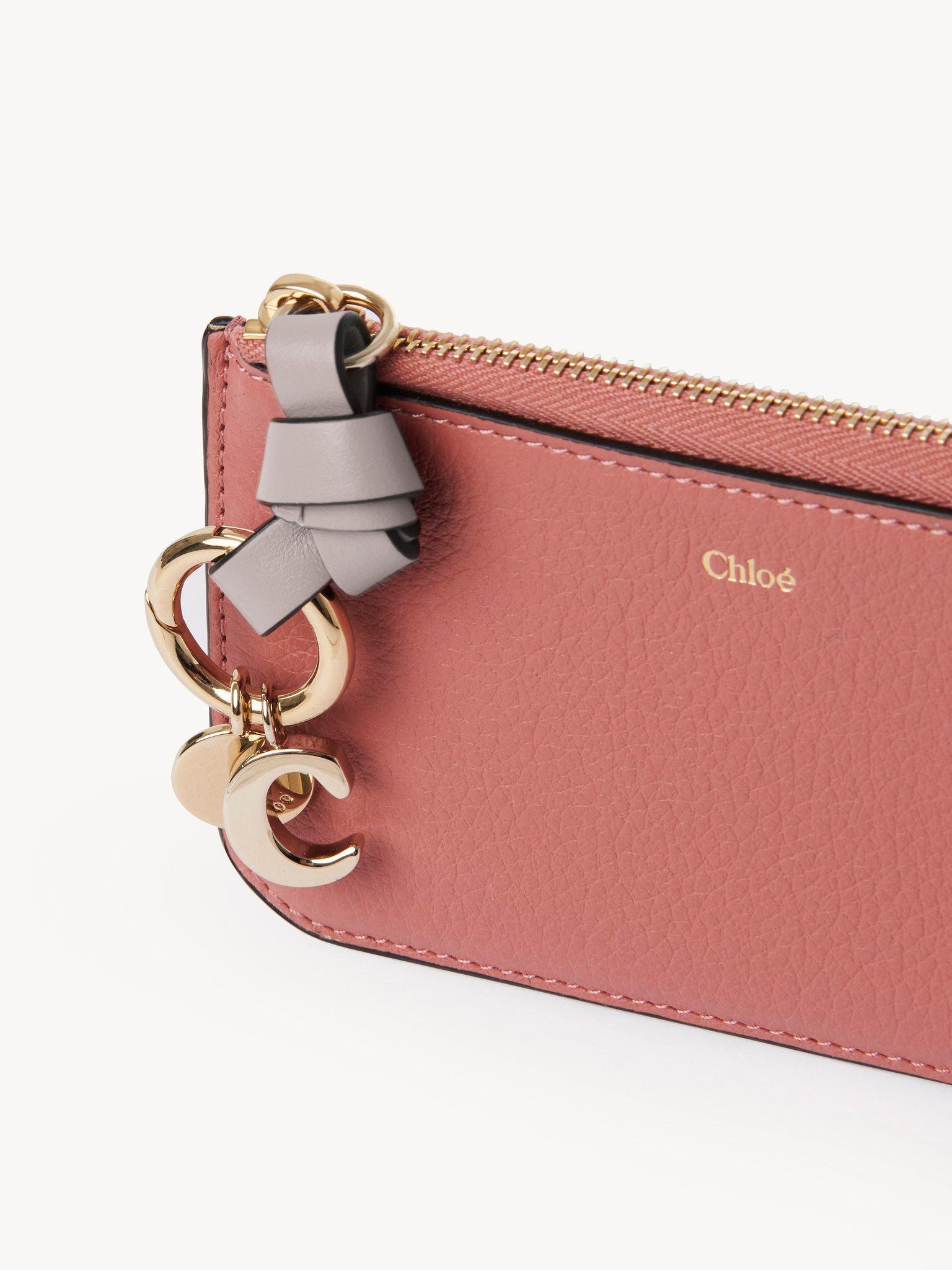 Alphabet wallet in grained leather Product Image