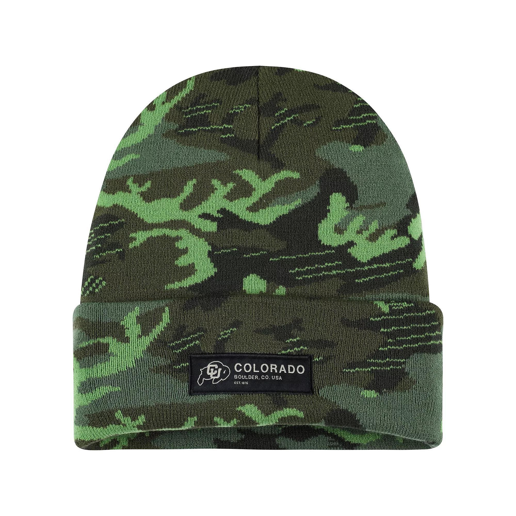 Men's Nike Camo Colorado Buffaloes Veterans Day Cuffed Knit Hat, Green Product Image