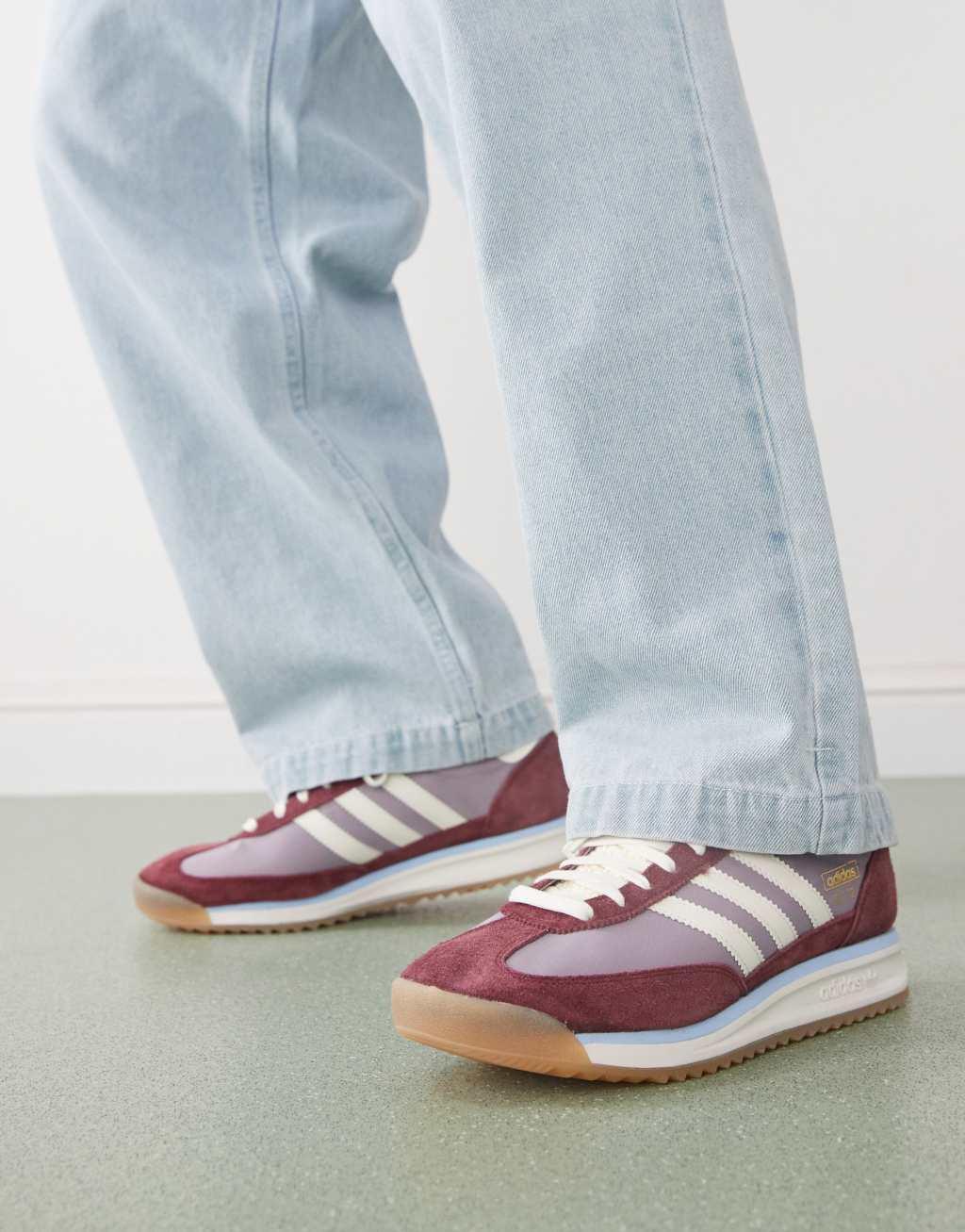 adidas Originals SL 72 RS sneakers in purple and white Product Image