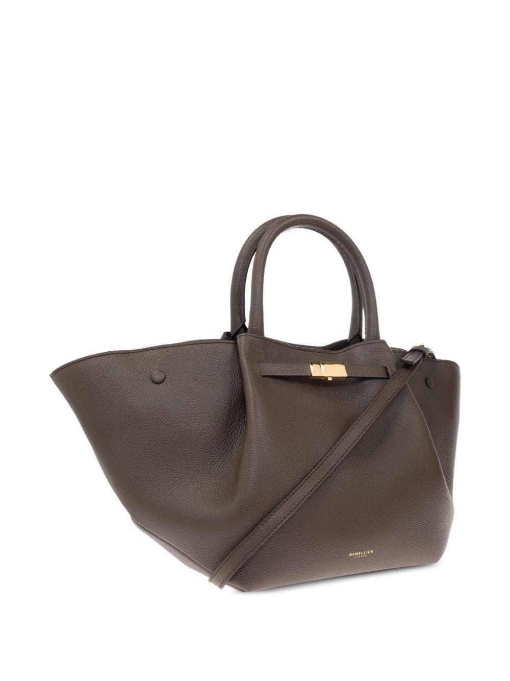 medium New York leather tote bag Product Image