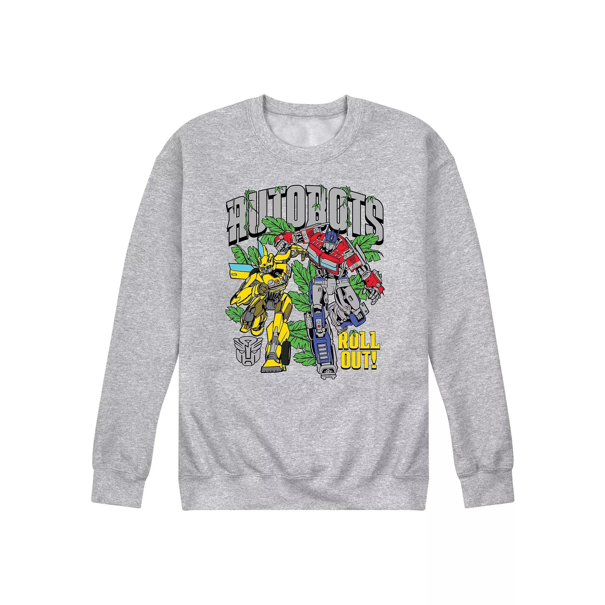Mens Transformers Autobots Roll Out Fleece Sweatshirt Blue Product Image