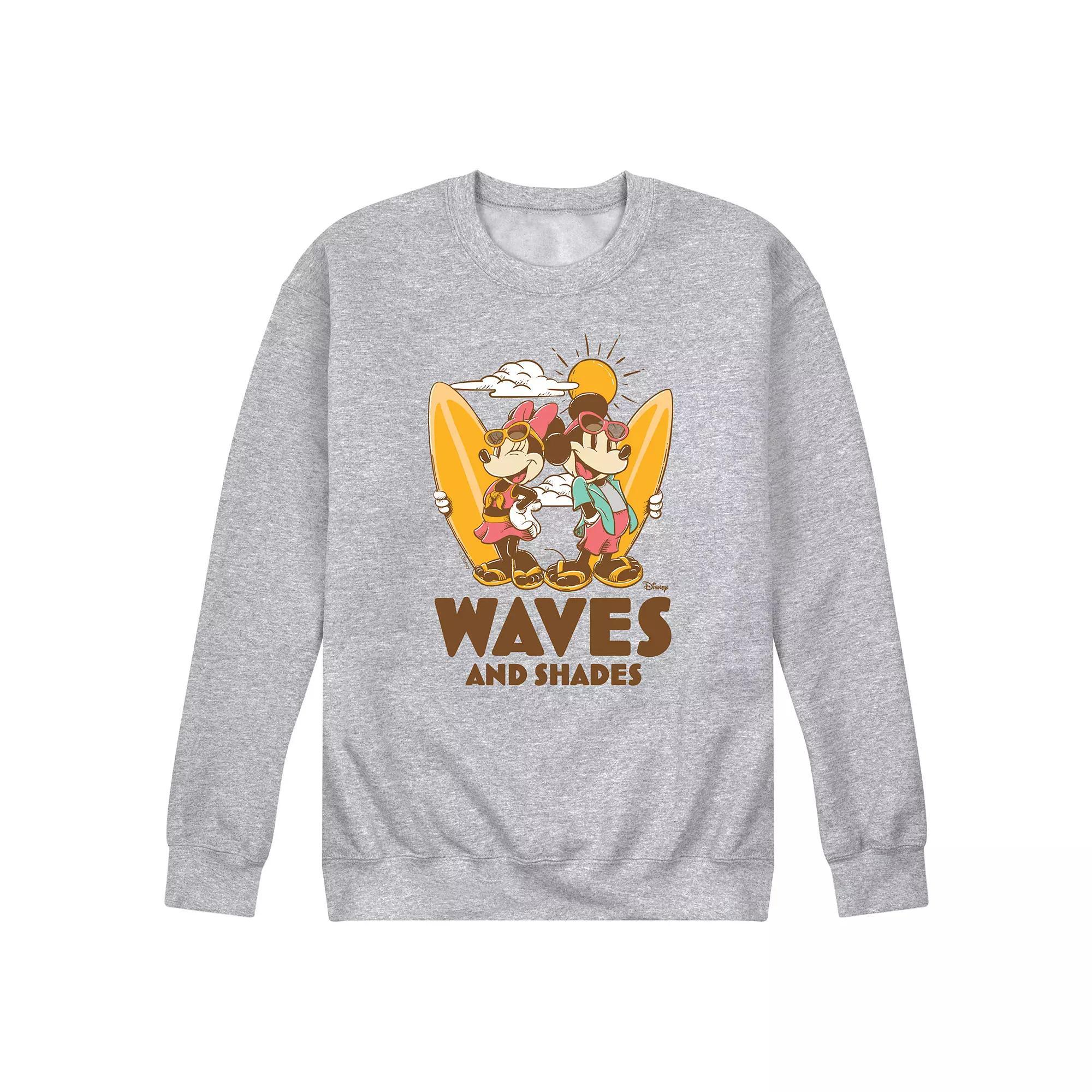 Disneys Mickey & Minnie Mouse Mens Waves And Shades Fleece Sweatshirt Product Image