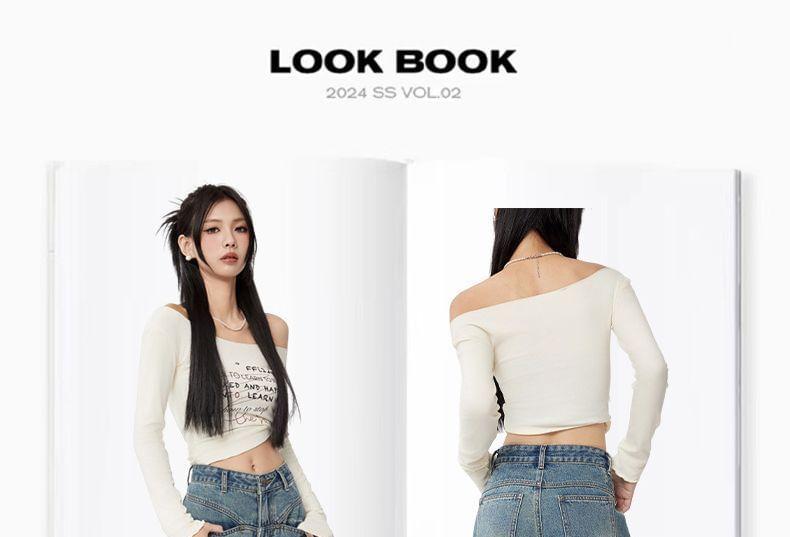 High Rise Washed Wide Leg Jeans (Various Designs) Product Image